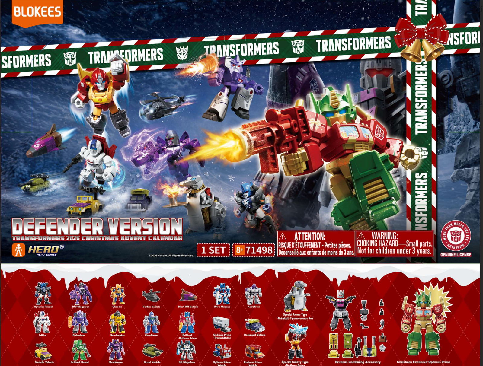 Preorder/Read Descr - Blokees Transformers Christmas Advent Calendar 2026