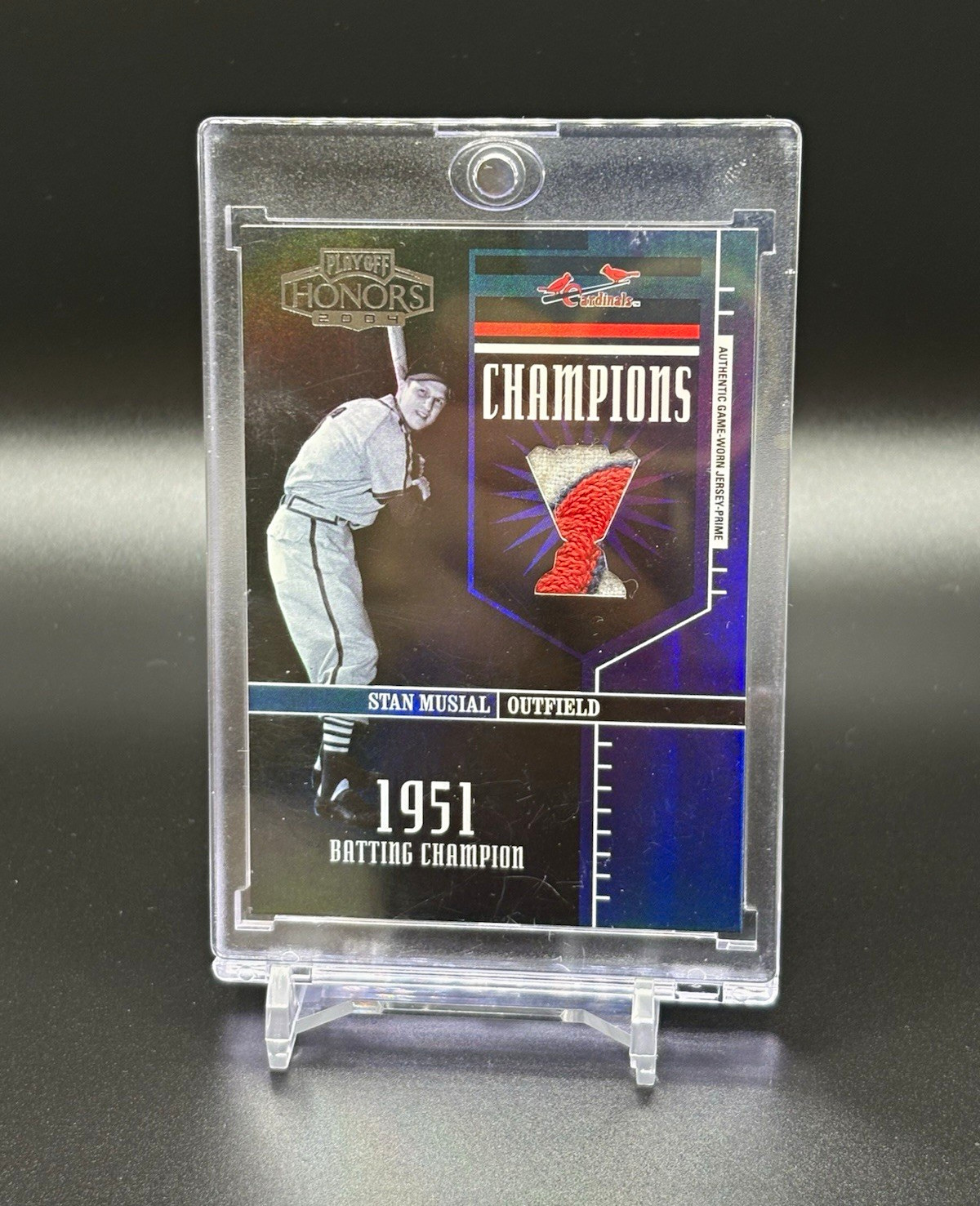 2004 Donruss Playoff Honors Stan Musial Jersey Patch Logo Jersey  Cardinals /10