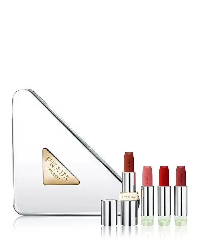 Prada Beauty Monochrome Clutch Limited Edition Lipstick Gift Set 2024 BRAND NEW