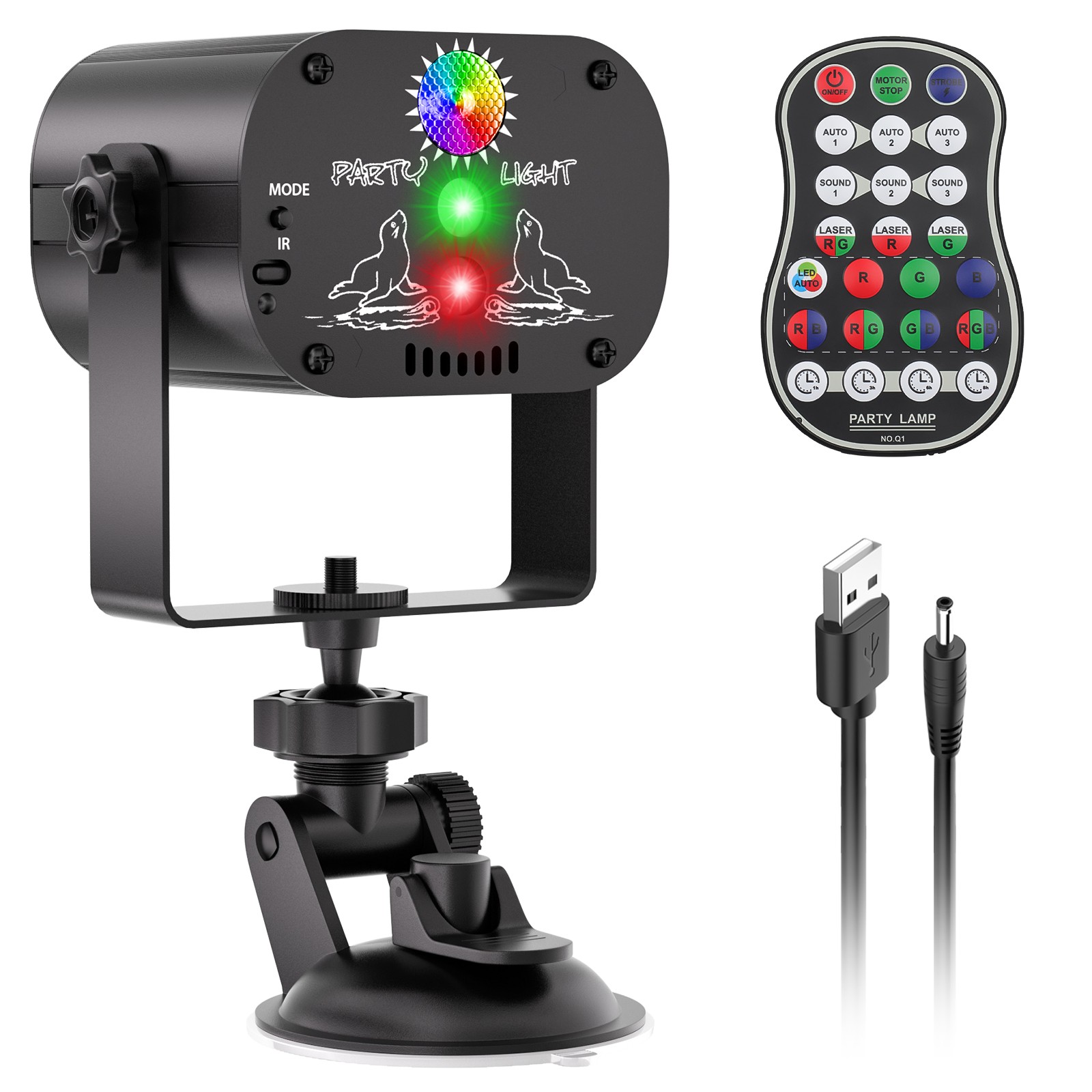 350W 6 LED Strip Retro Lights COB Par Stage Light RGB Outdoor Wedding Party Show