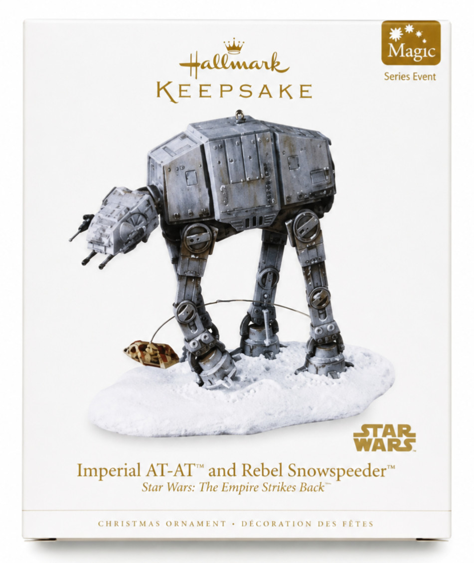 Hallmark Keepsake 2006 Star Wars AT-AT Snowspeeder Sound Magic Ornament QXI6273