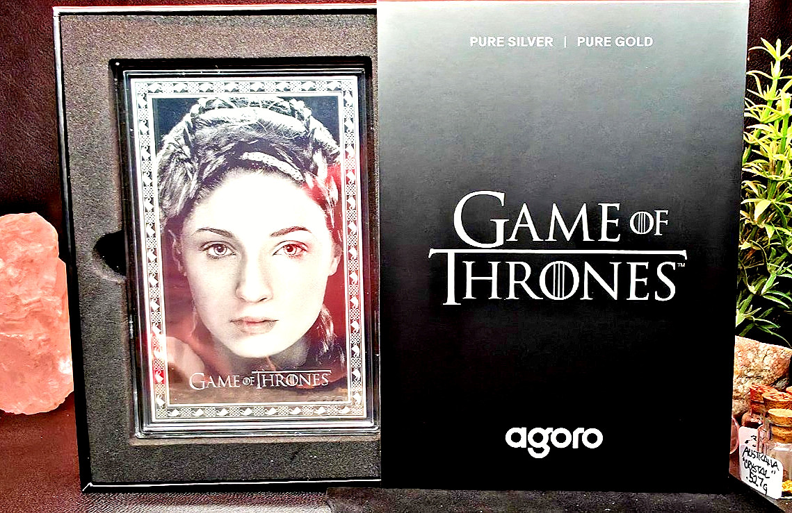 Agoro-Game of Thrones TIER #3  Sansa Stark Fully Engraved 5g Pure Silver #80/180