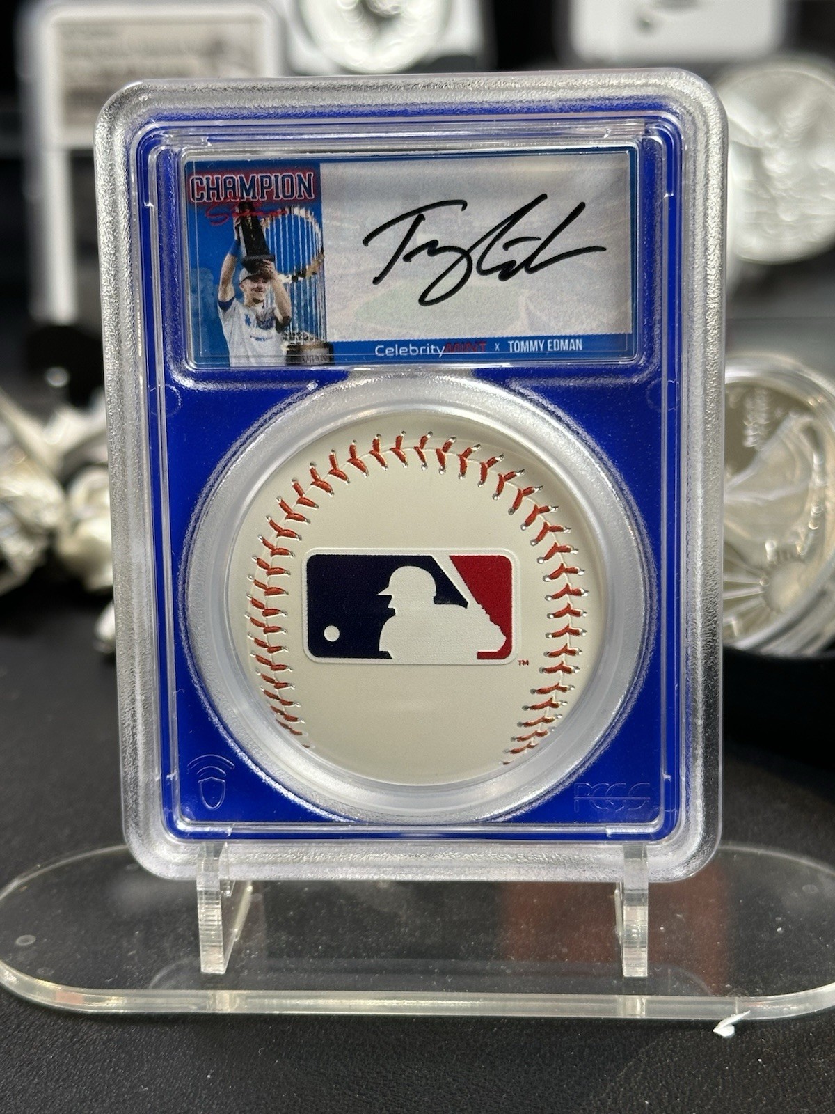 2024 Niue 1 oz Silver MLB PCGS PR70 Tommy Edman Hand Signed Celebrity Mint