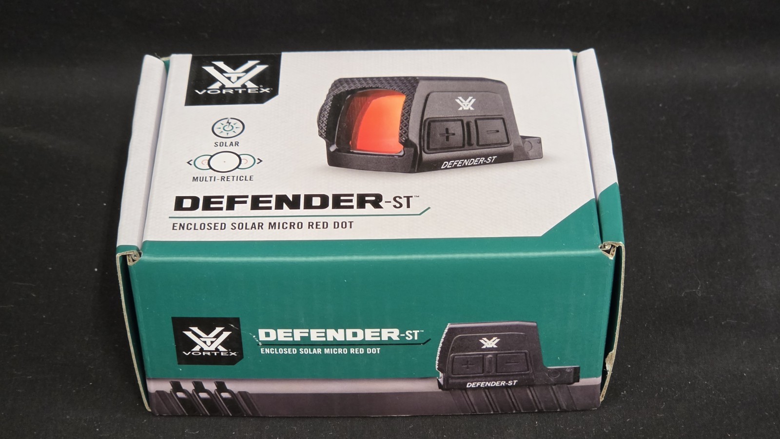 New Vortex Defender ST Enclosed Solar Micro Red Dot Black Multi Rectile Optic New Vortex Defender ST Enclosed Solar Micro Red Dot Black Multi Rectile Optic