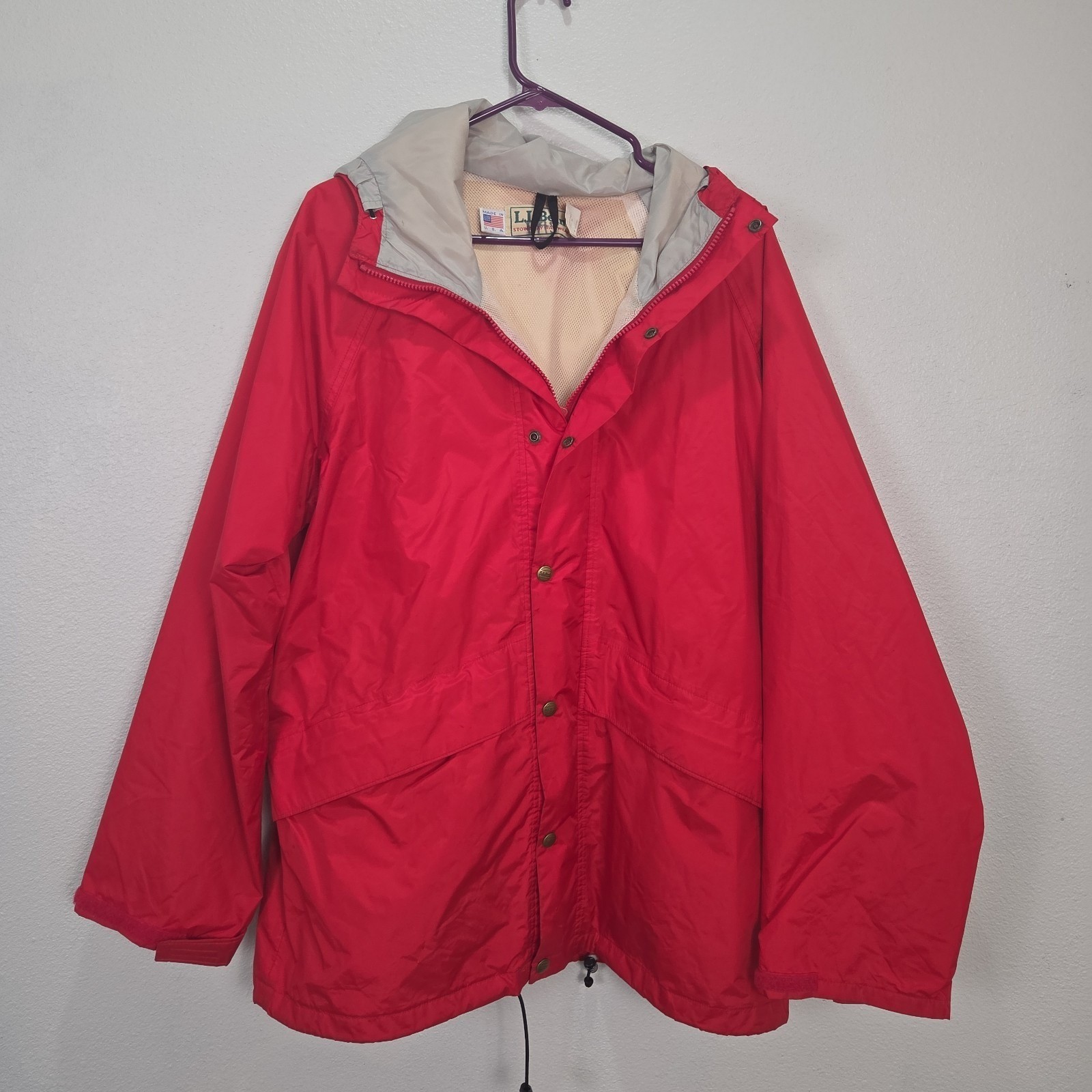 Vintage L.L. Bean Made In Anerica Red Men\'s Goretex Jacket Size L Vintage L.L. Bean Made In Anerica Red Men\'s Goretex Jacket Size L