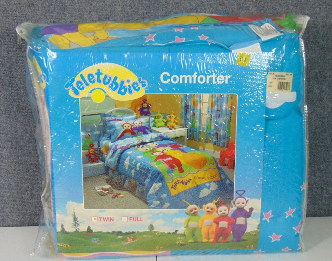 Vintage 1998 Ragdoll Teletubies Twin Size Comforter Teletubbyland Tinky Winky Po