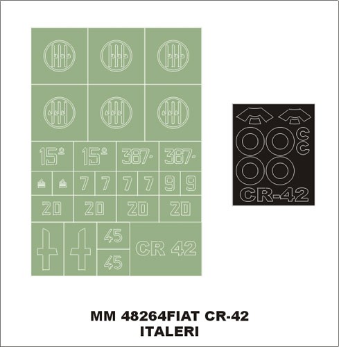 Montex Maxi Mask 1:48 FIAT CR42 Italeri 2653