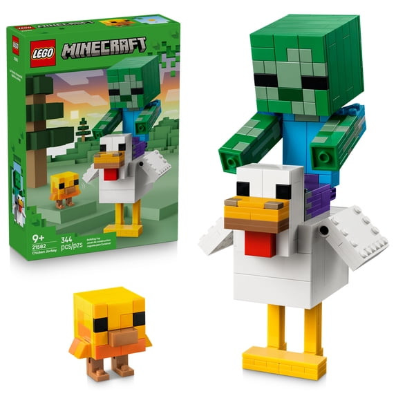 LEGO Minecraft Chicken Jockey 21582 Baby Zombie Chicken 344 Pcs Ages 9+