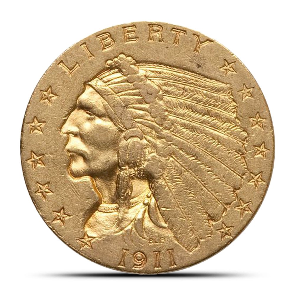 Pre-33 $2.50 Indian Gold Quarter Eagle Coin (XF) Random Year