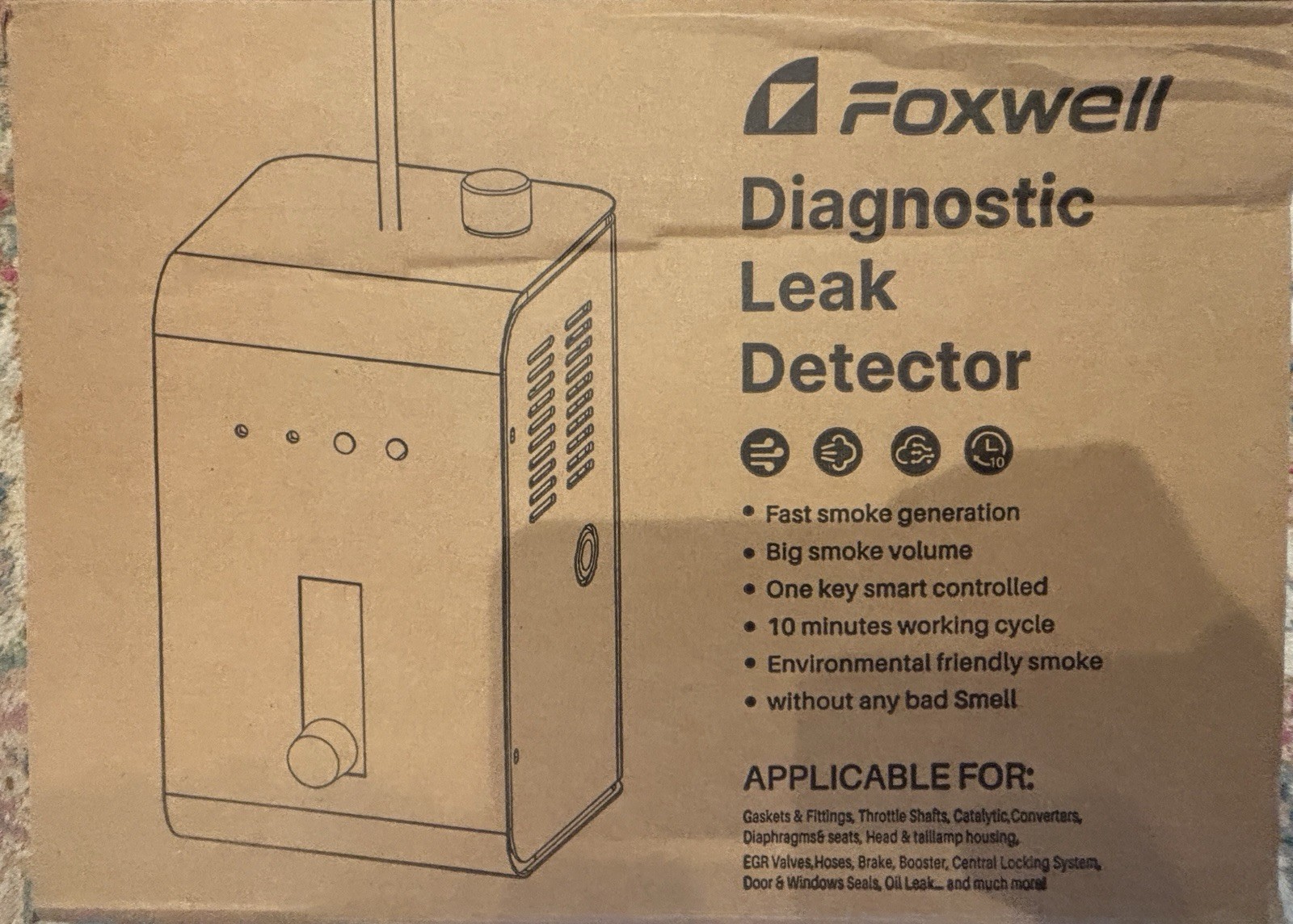 2026 FOXWELL ST203 12V Automotive Smoke Machine Leak Detector11.6-17.4 PSI