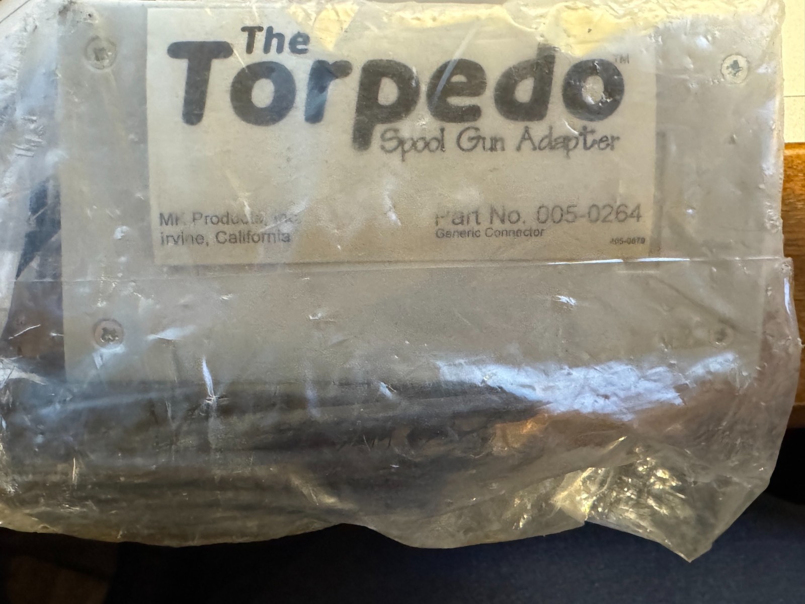 MK Products part number 005-0264 The Torpedo Spool Gun Adapter Generic Connector MK Products part number 005-0264 The Torpedo Spool Gun Adapter Generic Connector
