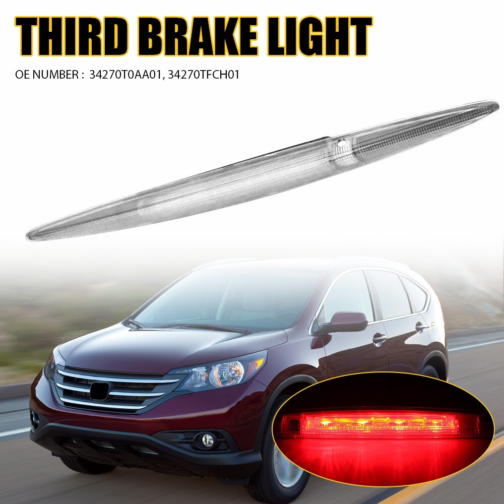 For 2012-2016 Honda CR-V Third 3rd Rear LED Light Brake High Mount Lamp Clear
