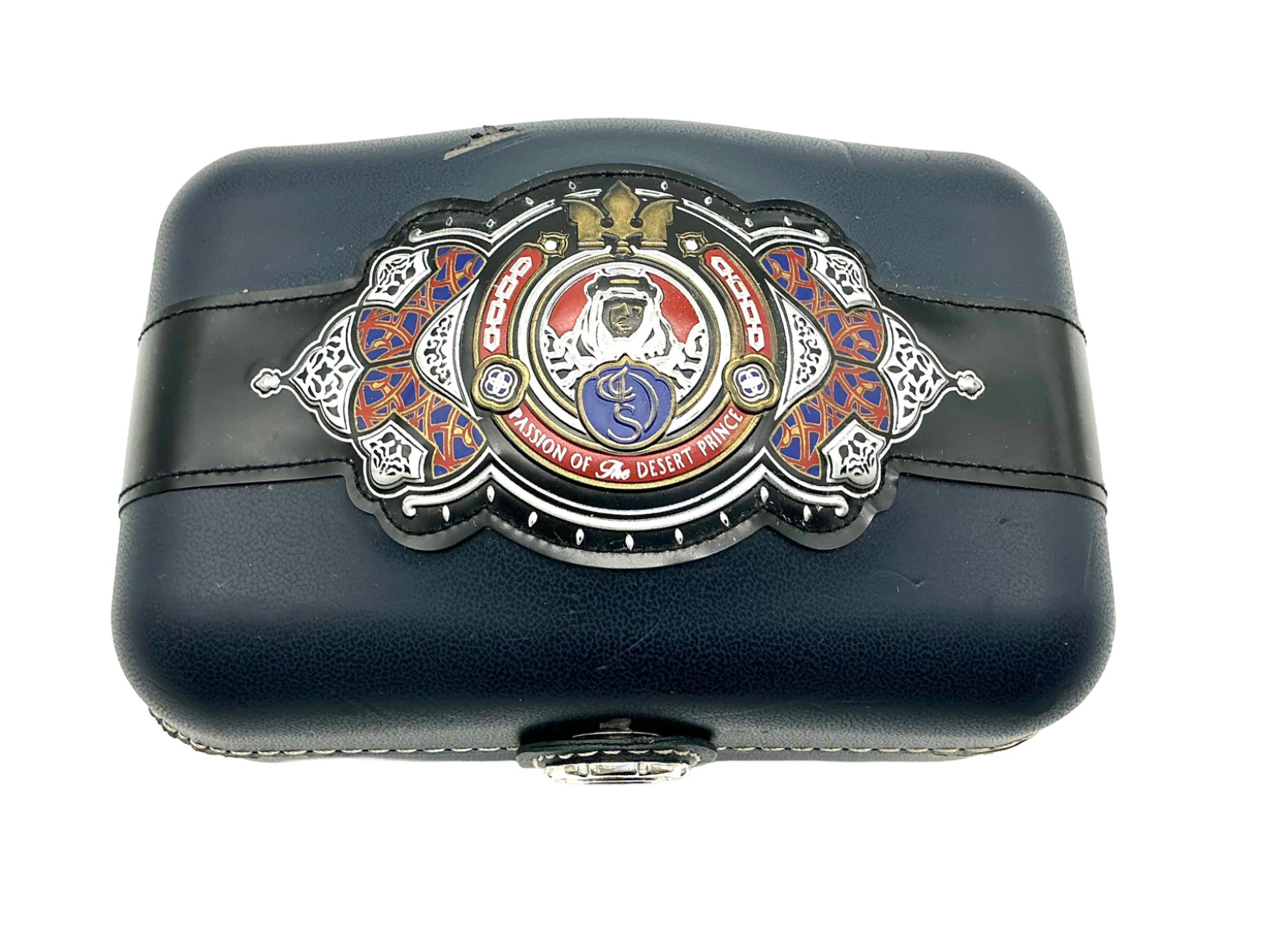 Designer Shaik Early Bespoke Watch Box Presentation Case – Ornate Crest, Rare