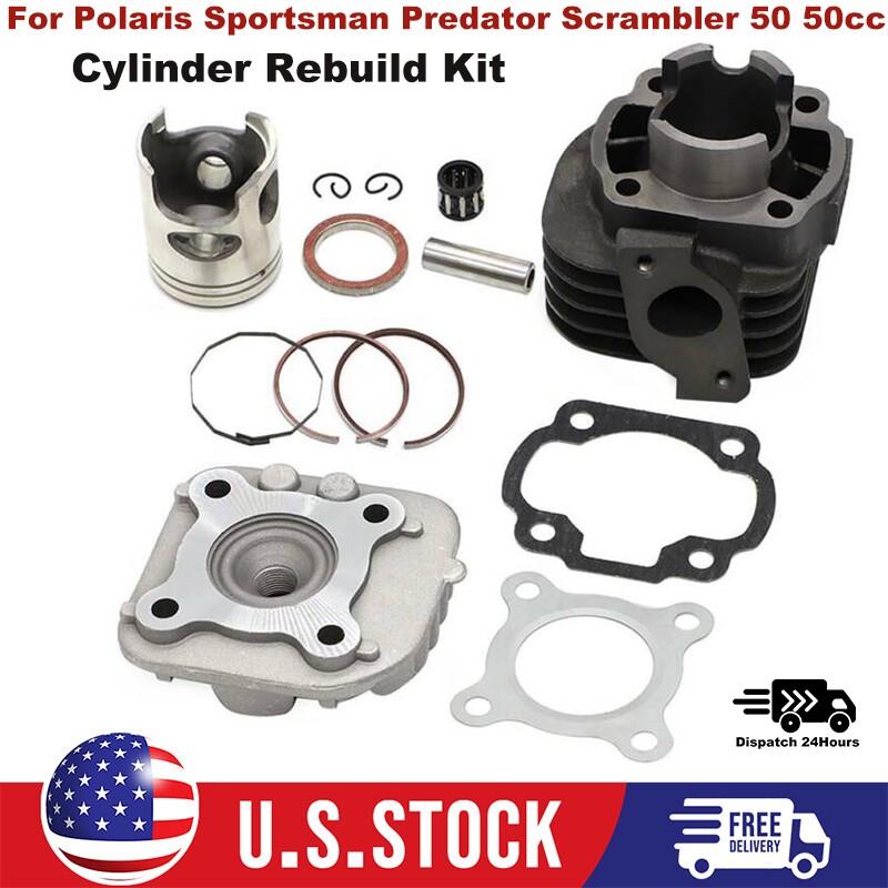 CYLINDER REBUILD ENGINE TOP END FOR POLARIS PREDATOR SCRAMBLER SPORTSMAN 50 50CC CYLINDER REBUILD ENGINE TOP END FOR POLARIS PREDATOR SCRAMBLER SPORTSMAN 50 50CC