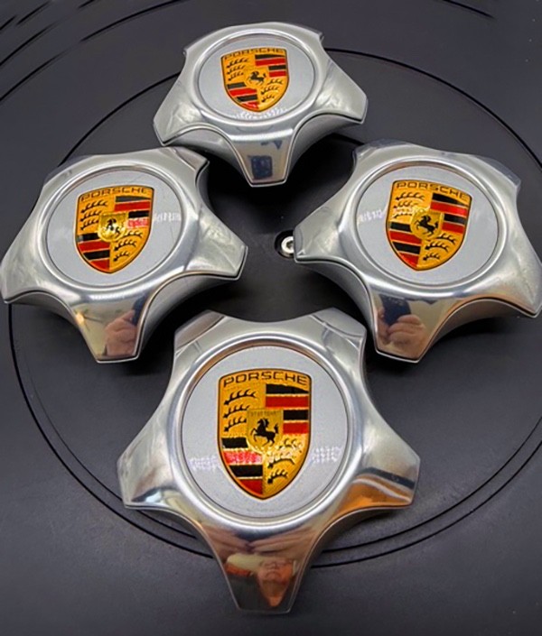 VRHTF 2003 - 2010 4-PORSCHE CAYENNE OEM WHEEL CHROME CENTER CAPS NEW VRHTF 2003 - 2010 4-PORSCHE CAYENNE OEM WHEEL CHROME CENTER CAPS NEW