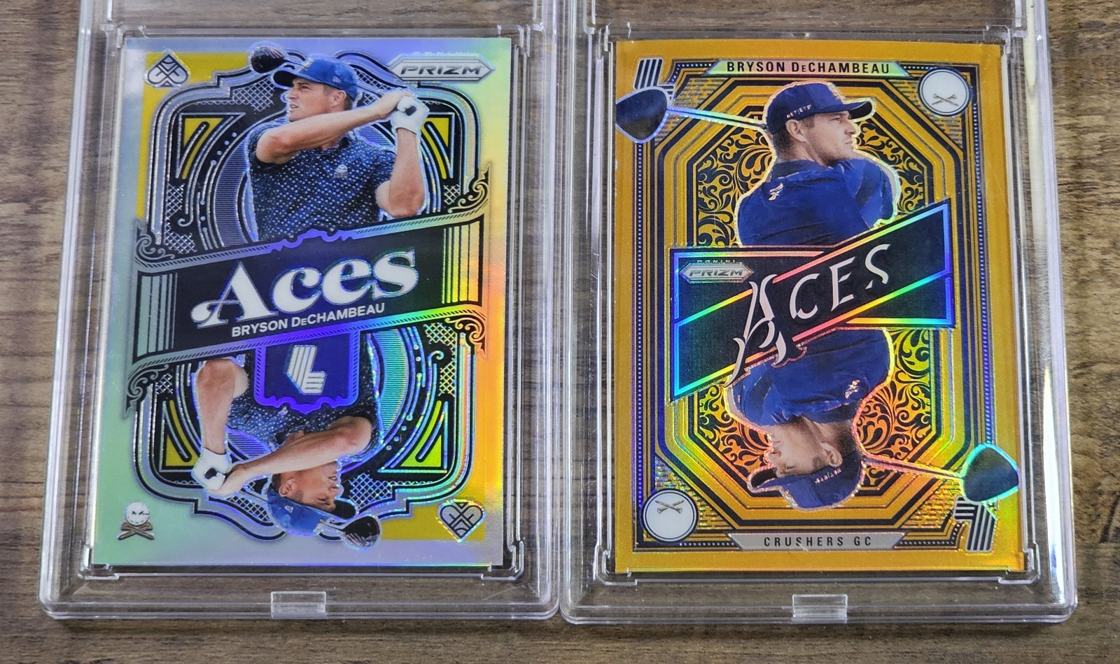 2024 + 2025 Panini Prizm Liv Golf Bryson DeChambeau Gold Prizm ACES Bookends #10