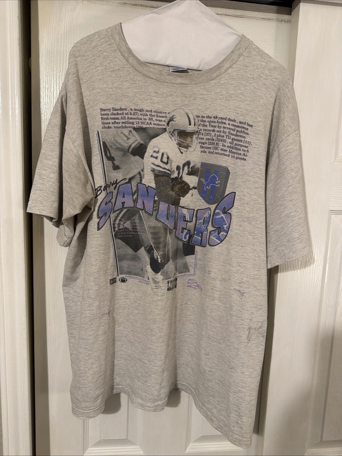 Vintage Detroit Lions Salem Barry Sanders shirt Size Xl Vintage Detroit Lions Salem Barry Sanders shirt Size Xl