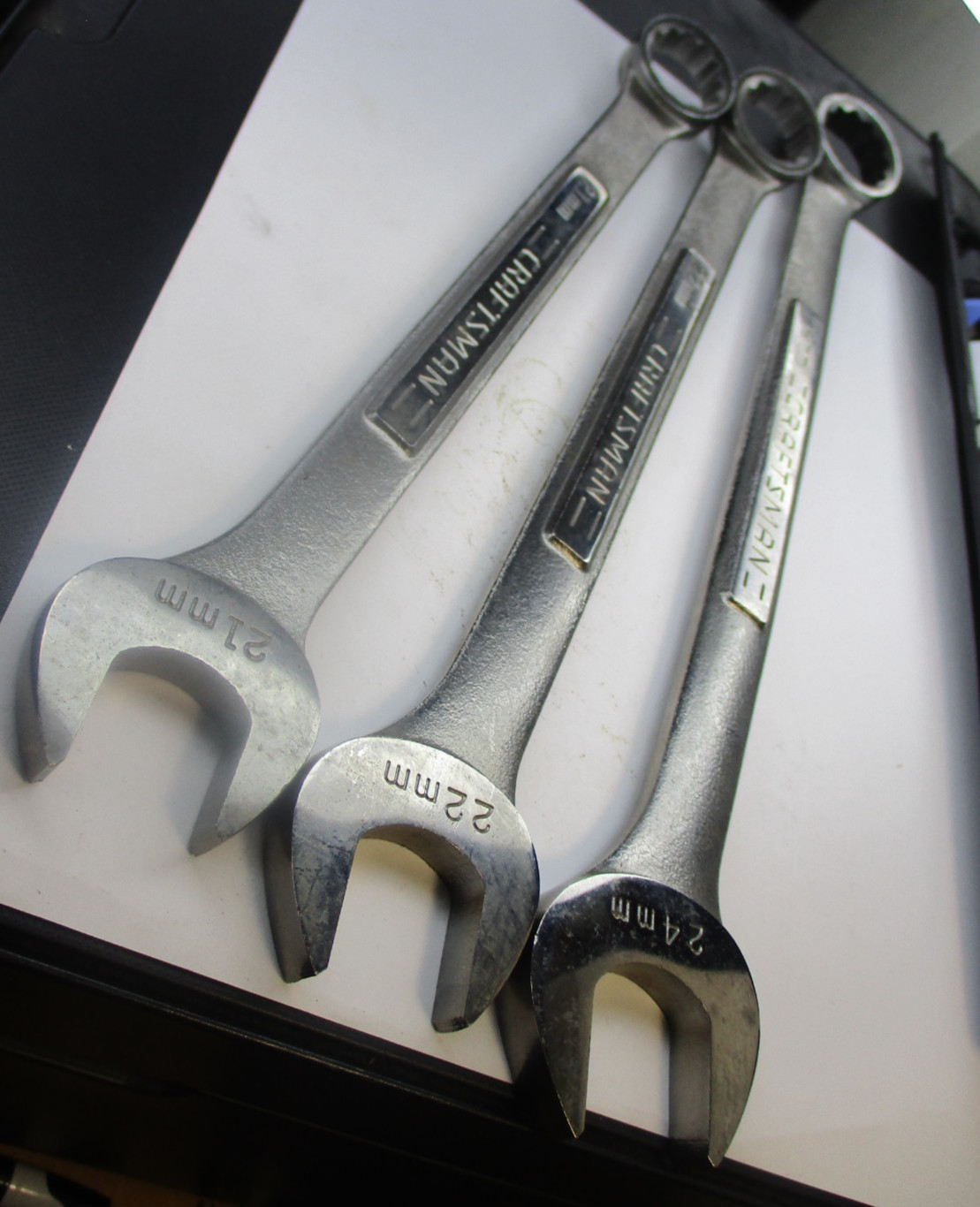 Craftsman Metric 42923 24mm 42922 22mm 42938 21mm 12pt Wrench Set -VA- USA Craftsman Metric 42923 24mm 42922 22mm 42938 21mm 12pt Wrench Set -VA- USA
