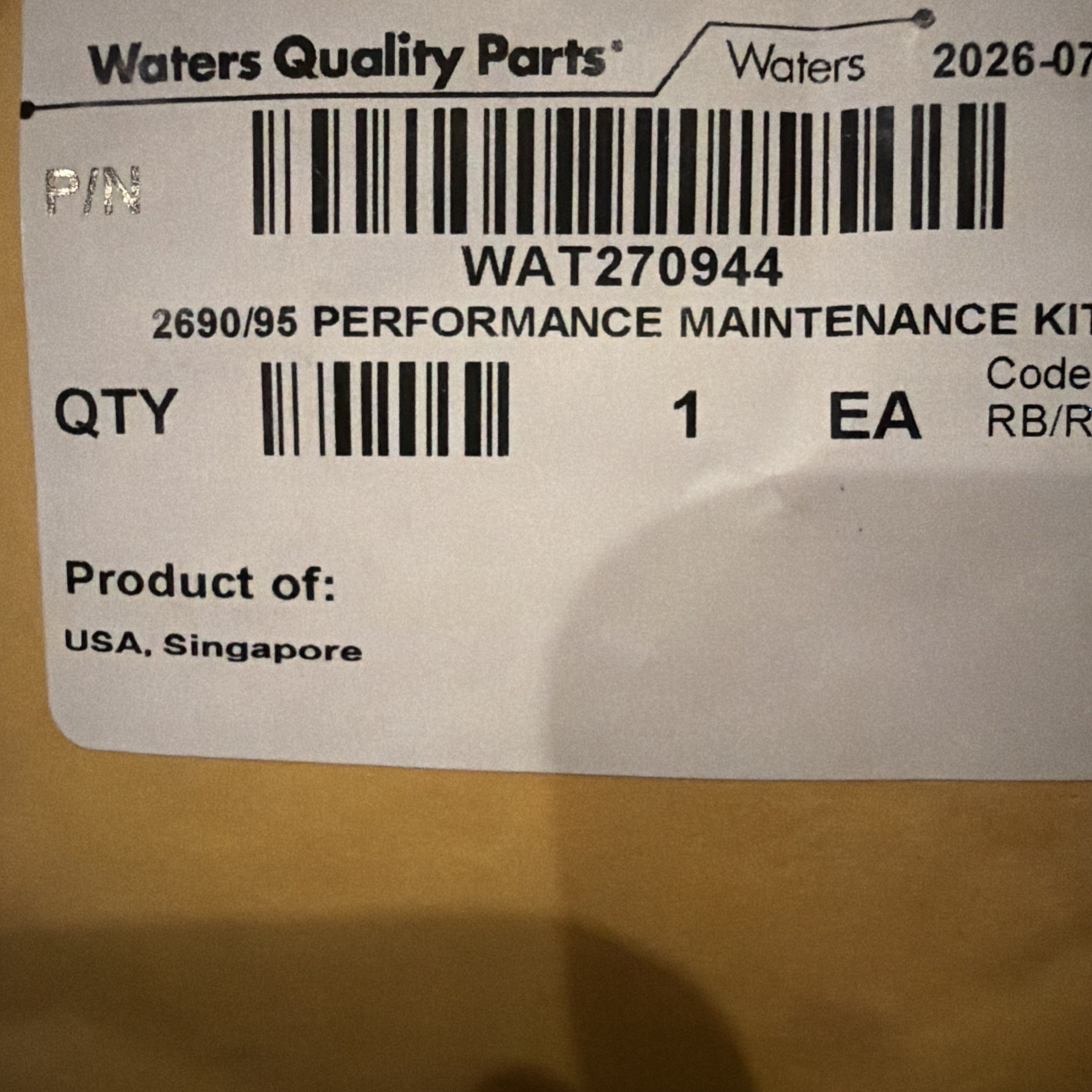 🆕 WATERS - WAT279944 - 2690/2695 PM Kit 🆕 🆕 WATERS - WAT279944 - 2690/2695 PM Kit 🆕