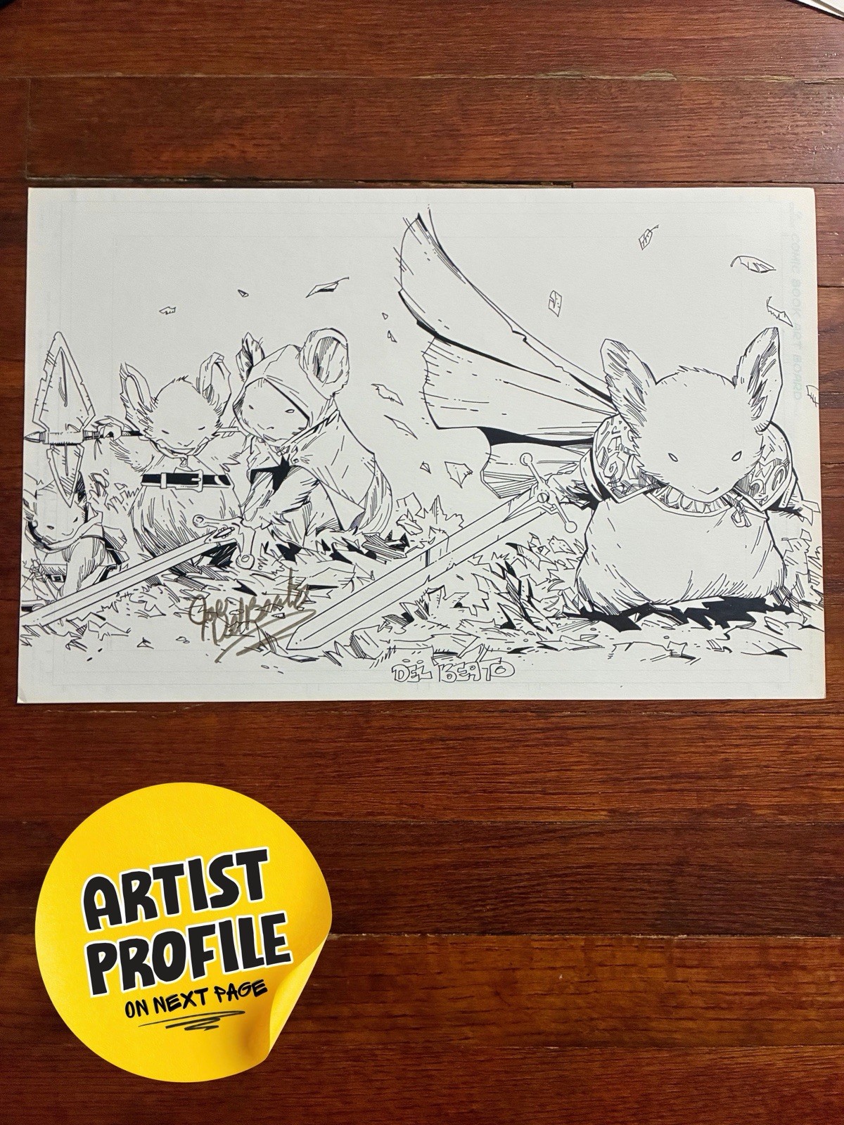 Original Hand-Drawn Comic Art MOUSE GUARD Joe Del Beato SIGNED 11x17 BOOM Original Hand-Drawn Comic Art MOUSE GUARD Joe Del Beato SIGNED 11x17 BOOM