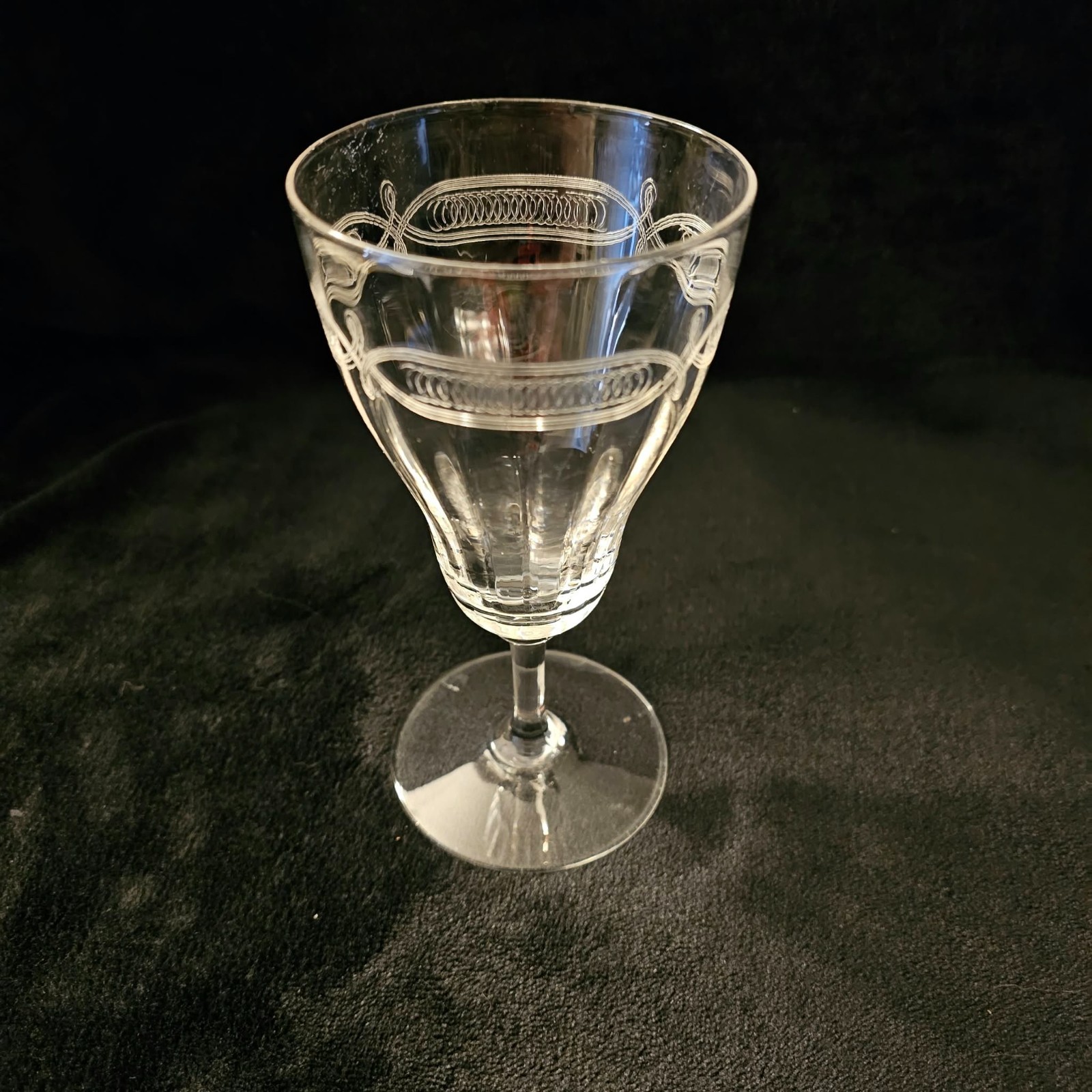 Vintage 1920-1930\'s Depression Era Crystal Claret Wine Glass
