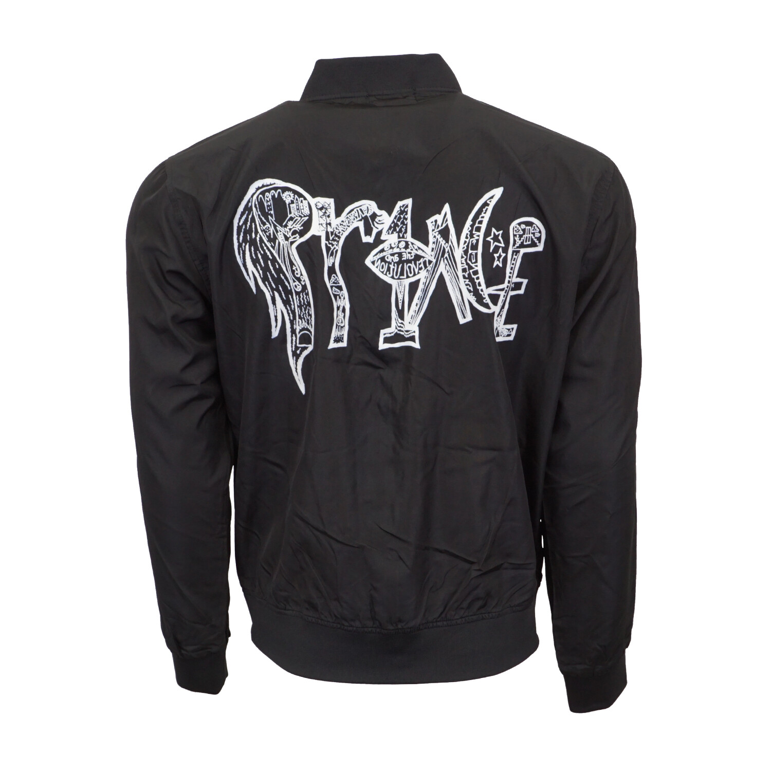 PRINCE 1999 OUTLINE BOMBER JACKET ZIP BLACK PRINCE 1999 OUTLINE BOMBER JACKET ZIP BLACK
