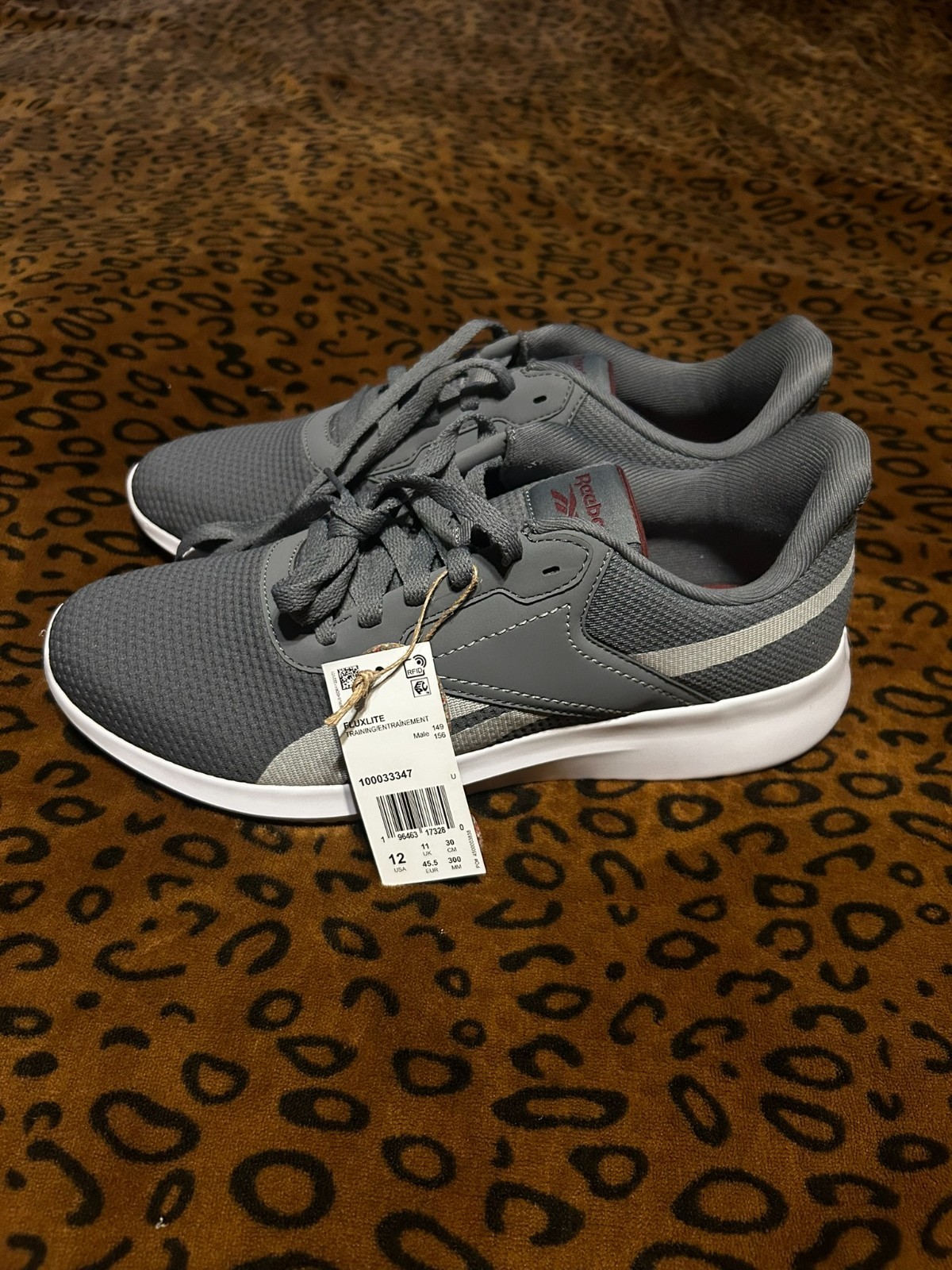Size 12 - Reebok Fluxlite Pure Grey NEW WITHOUT BOX NEVER WORN
