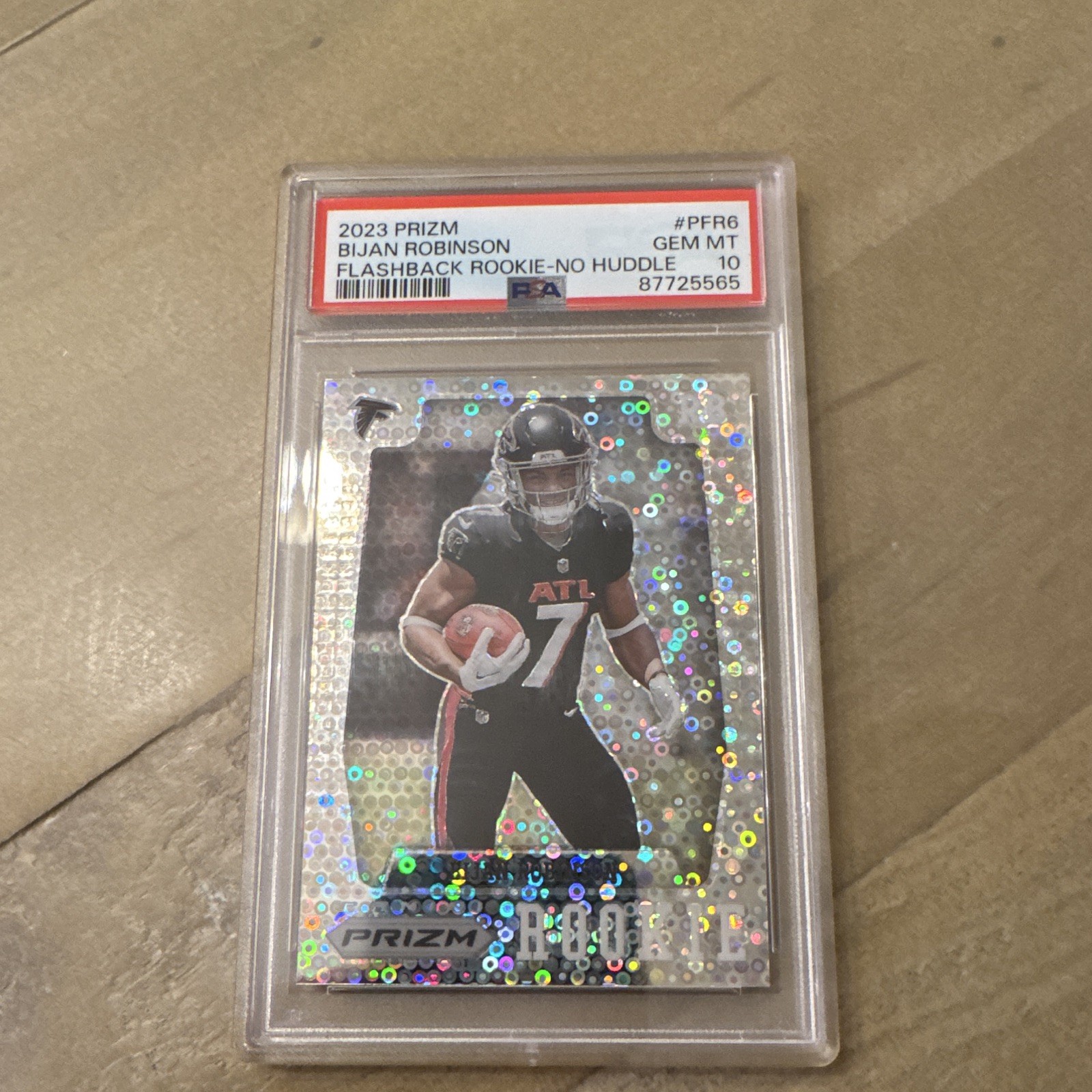 2023 Panini Prizm - Flashback Rookie Bijan Robinson #PFR-6 No Huddle Prizm (RC)