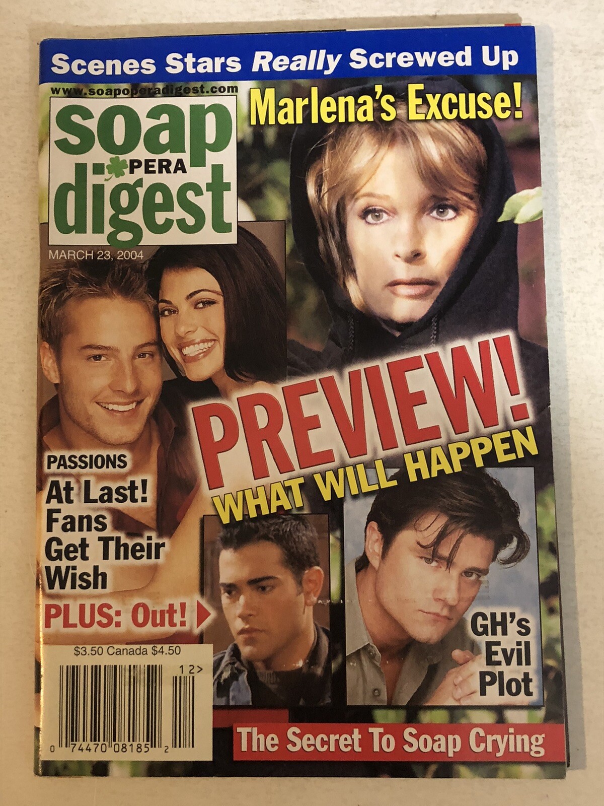 Soap Opera Digest Magazine March 23 2004 Passions General Hospital
