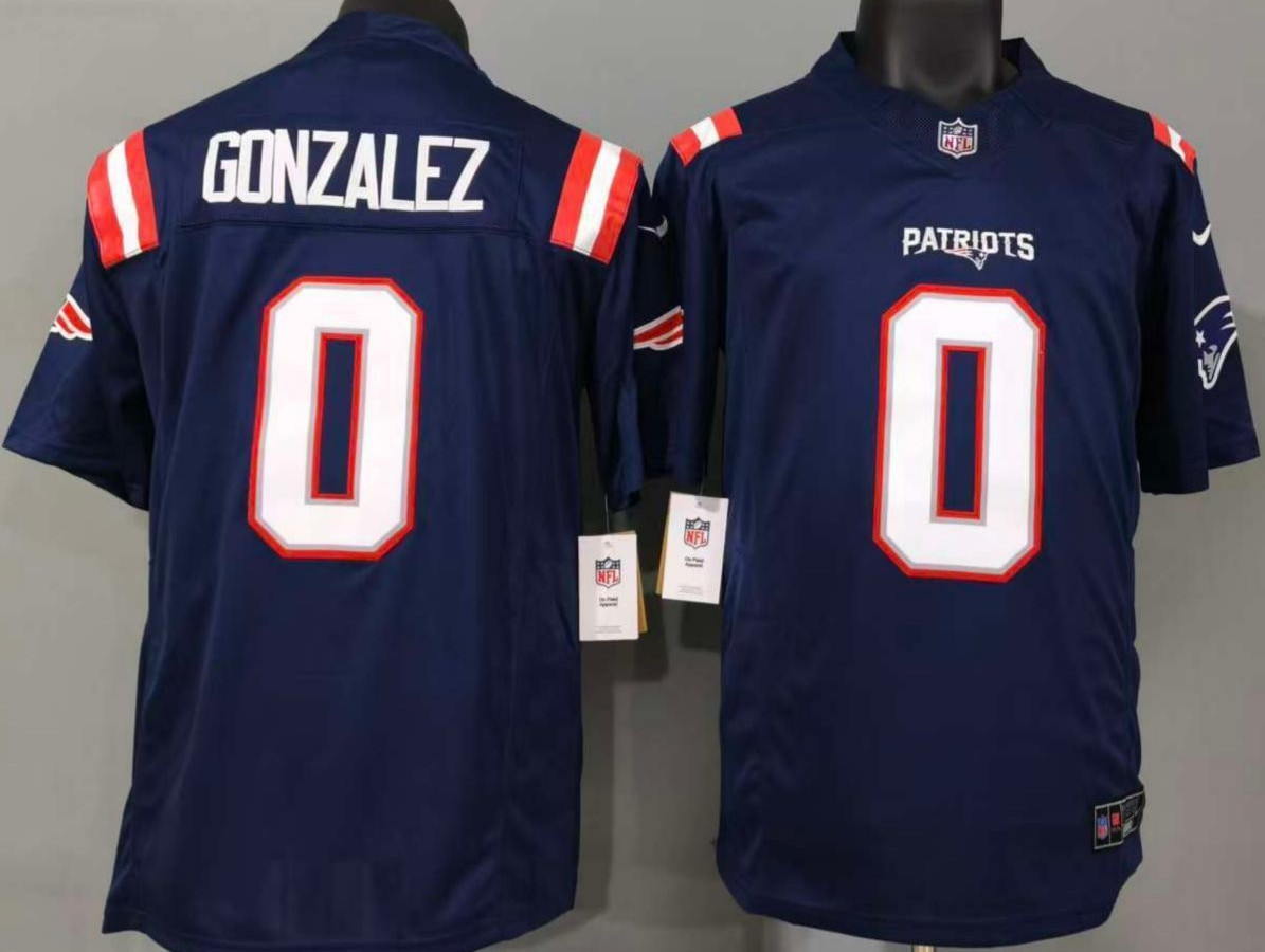 Tariffs​ Free NE Patriots F.U.S.E Navy Sewn Stitched Jersey.
