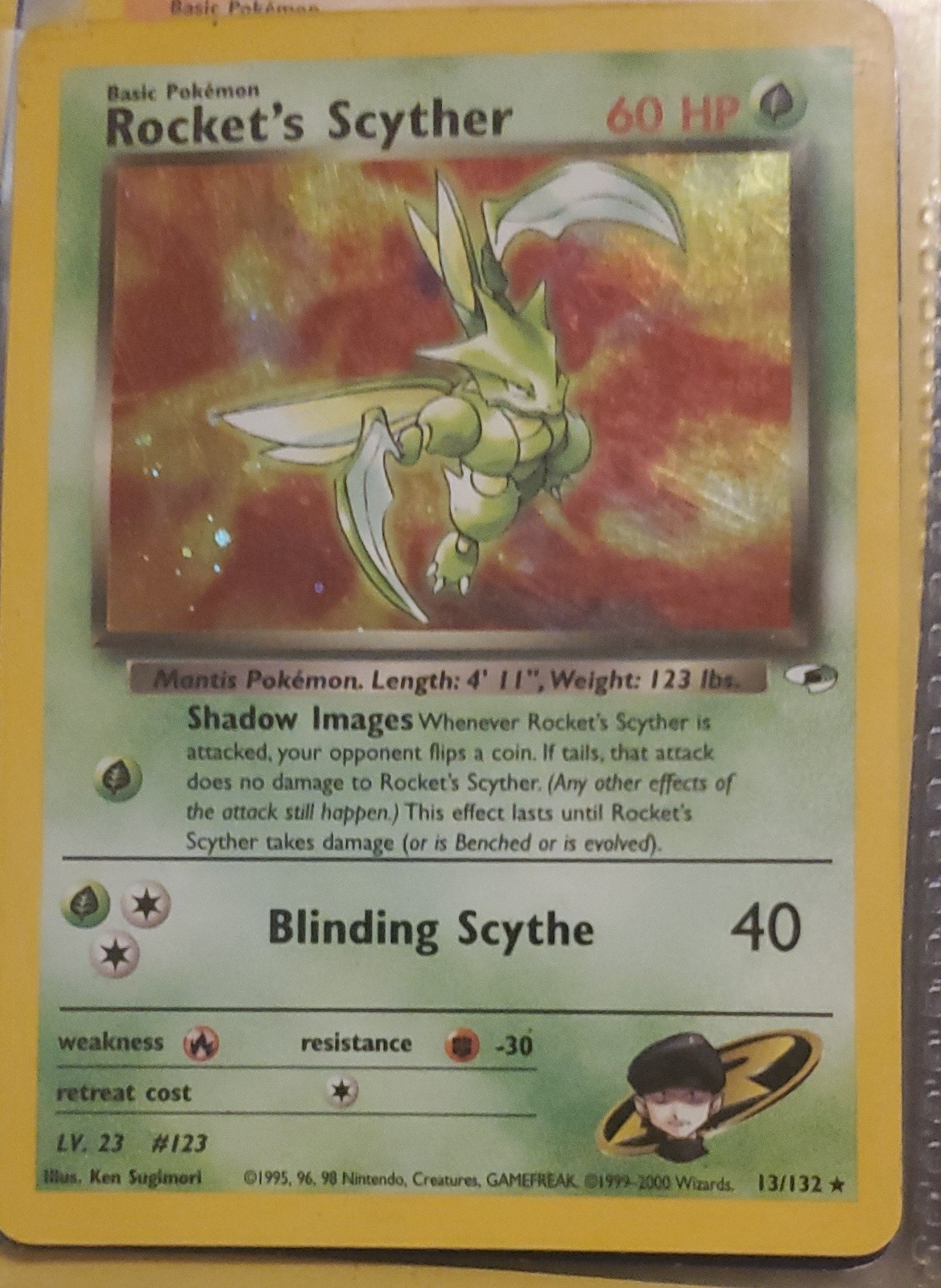 Rocket's Scyther 013/132 Gym Heroes Holo Rocket's Scyther 013/132 Gym Heroes Holo