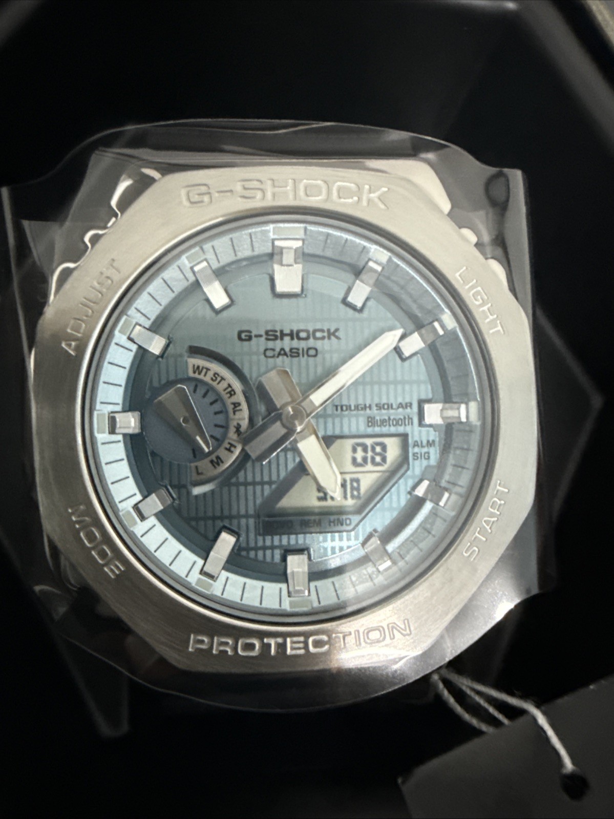 Casio G-Shock GBM2100-1A2 G-Steel Bluetooth Solar Watch Black Blue New