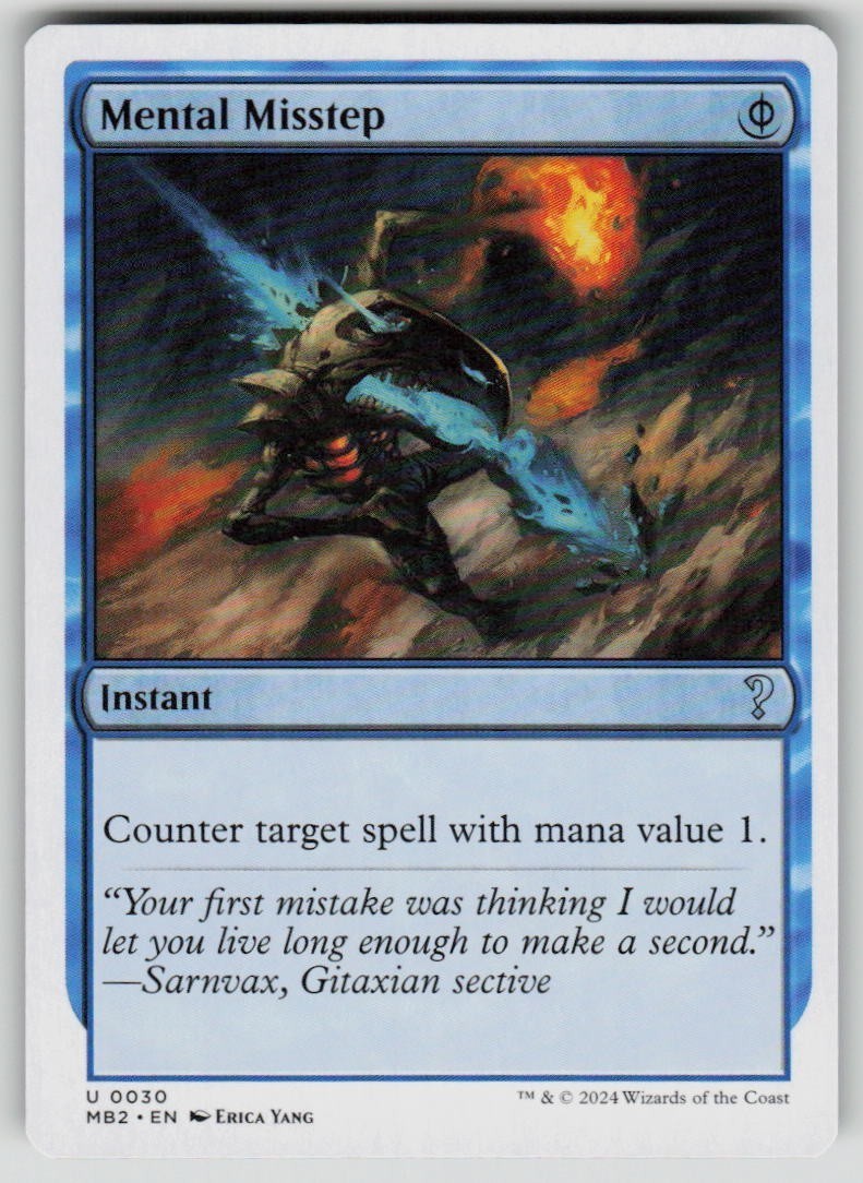 Mental Misstep (White Border) Uncommon Mystery Booster 2 30 MTG Near Mint