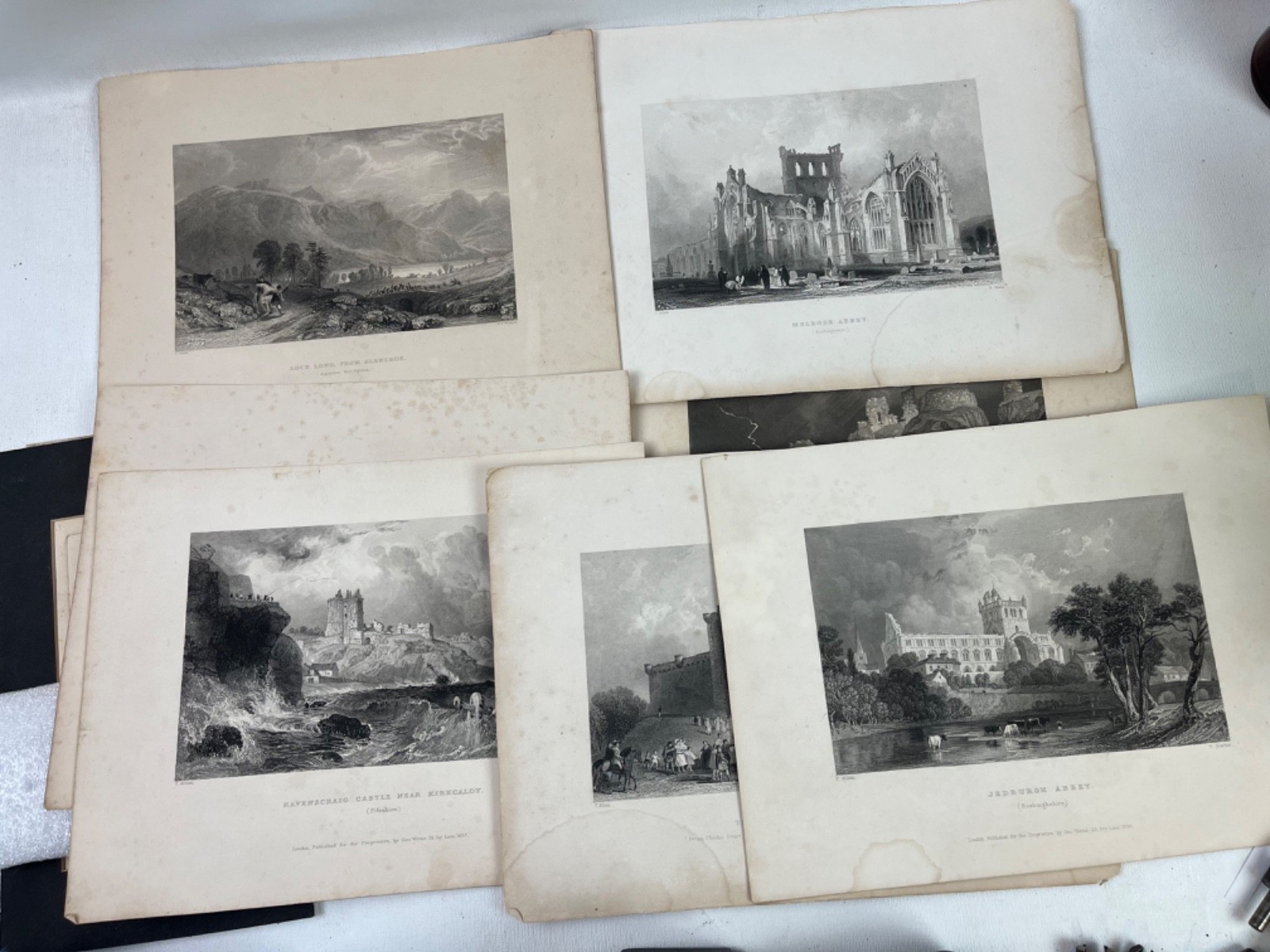 Lot of 7 Antique 1800\'s prints Thomas Allom Castles And Landscapes Lot of 7 Antique 1800\'s prints Thomas Allom Castles And Landscapes
