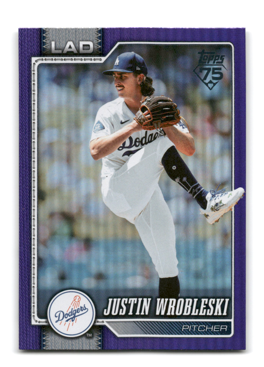 2026 Topps Series 2 Baseball - Justin Wrobleski #391 (Purple Rainbow Foil /250)