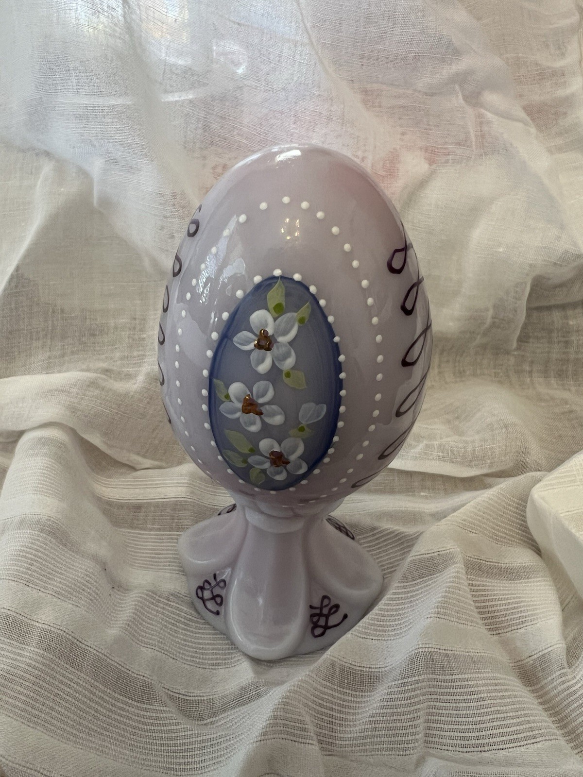 1999 Fenton “Floral & Scroll on Blue” Limited Edition Signed #1638/3000