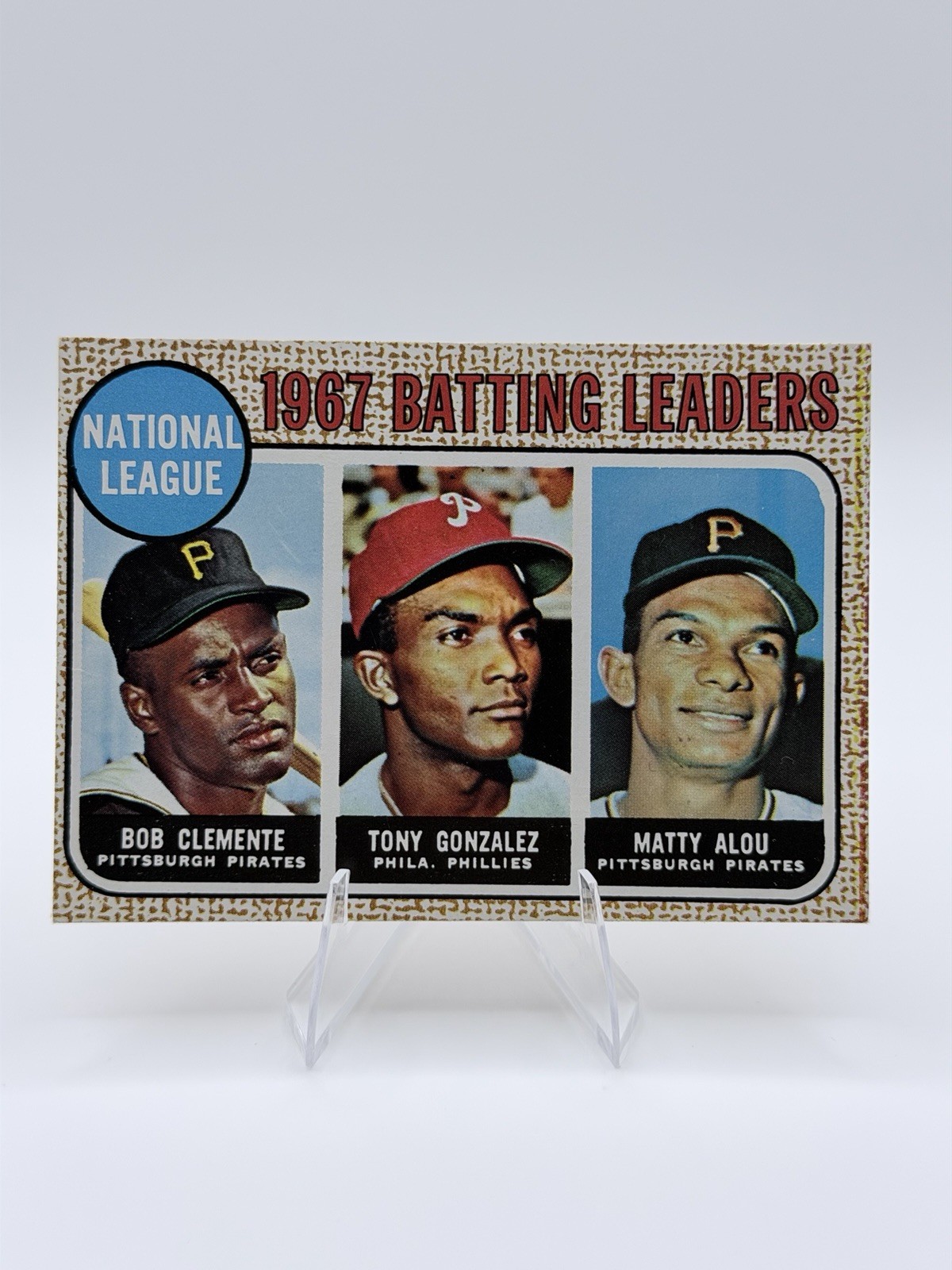 1968 Topps - League Leaders Roberto Clemente #1 Bob Clemente on Card 1968 Topps - League Leaders Roberto Clemente #1 Bob Clemente on Card