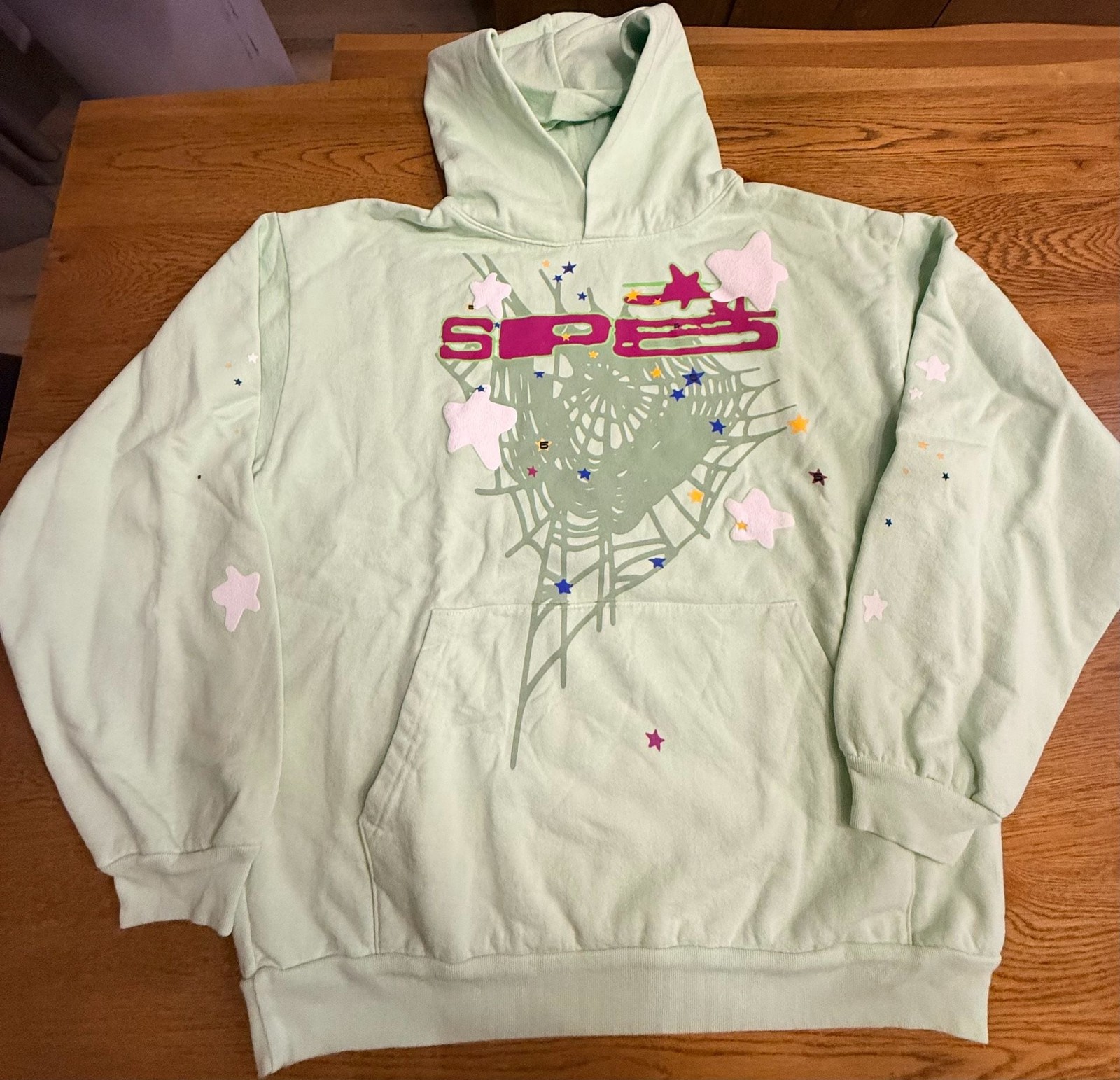 Authentic Sp5der Worldwide SP5 Mint Hoodie Authentic Sp5der Worldwide SP5 Mint Hoodie