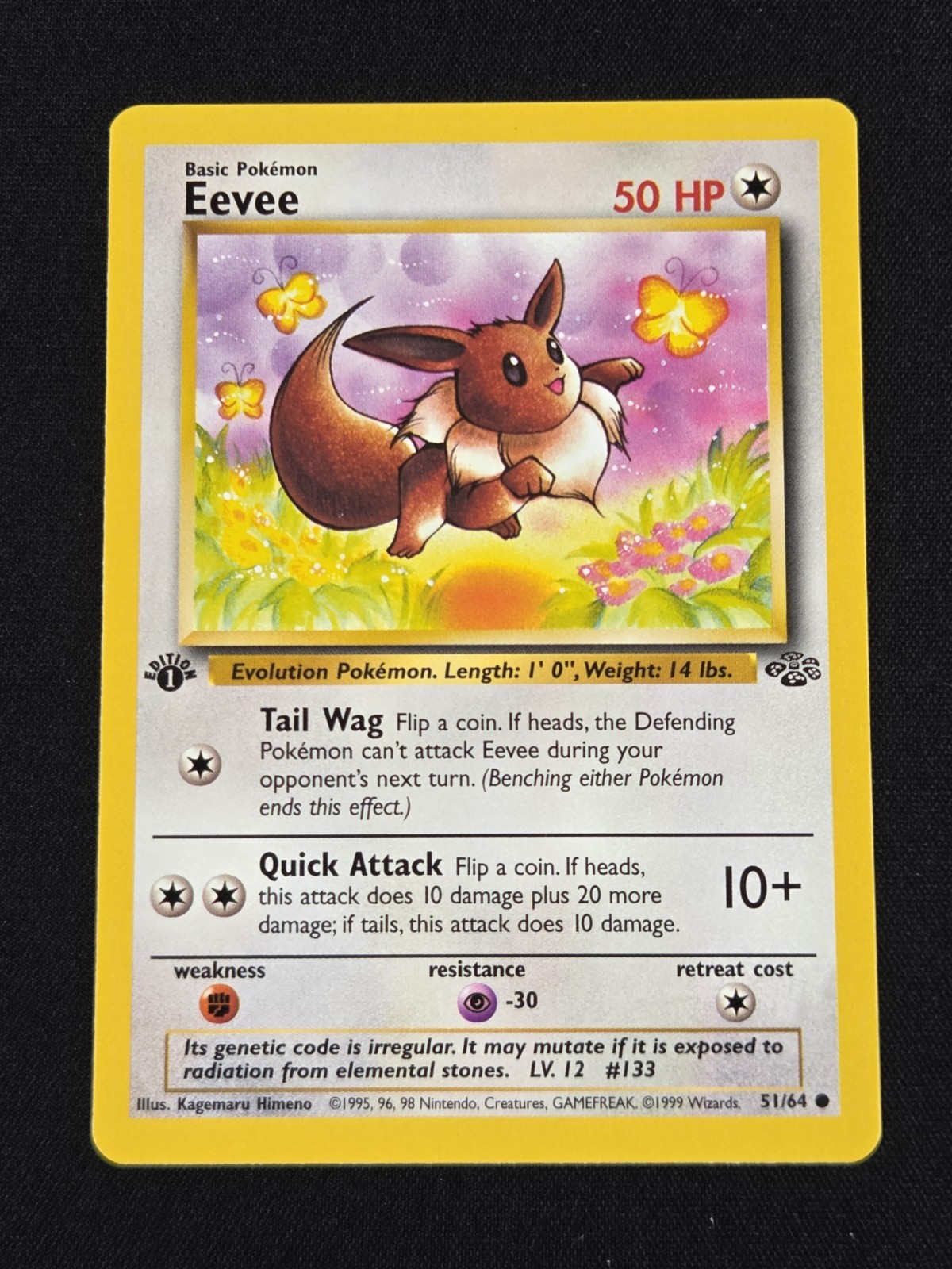 Pokémon TCG - Vintage 1999 1st Edition Jungle Eevee 51/64 WOTC Near Mint