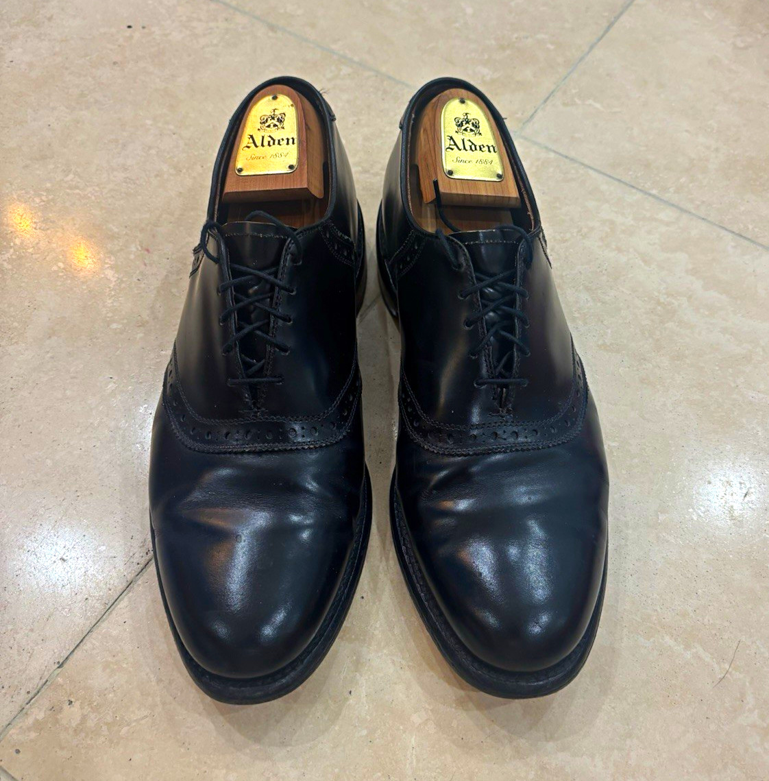 Allan Edmond Black Leather Brogue Oxford Dress Shoes Men’s US 10 D Allan Edmond Black Leather Brogue Oxford Dress Shoes Men’s US 10 D