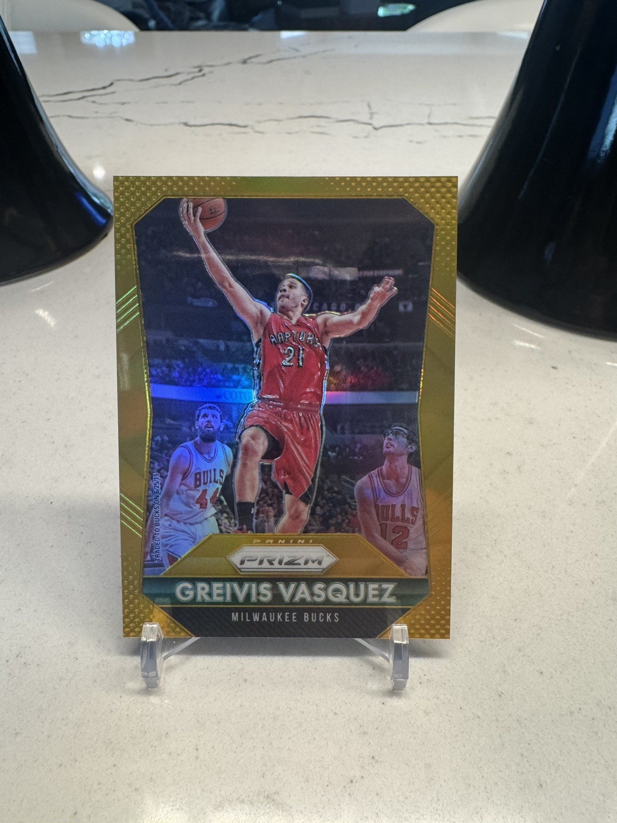 2015-16 Panini Prizm - Greivis Vasquez #134 Gold Prizm /10
