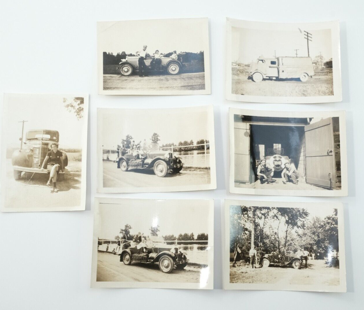 1920/30s Ford Automobiles -Photograph Snapshots Sepia Toned 7 photos