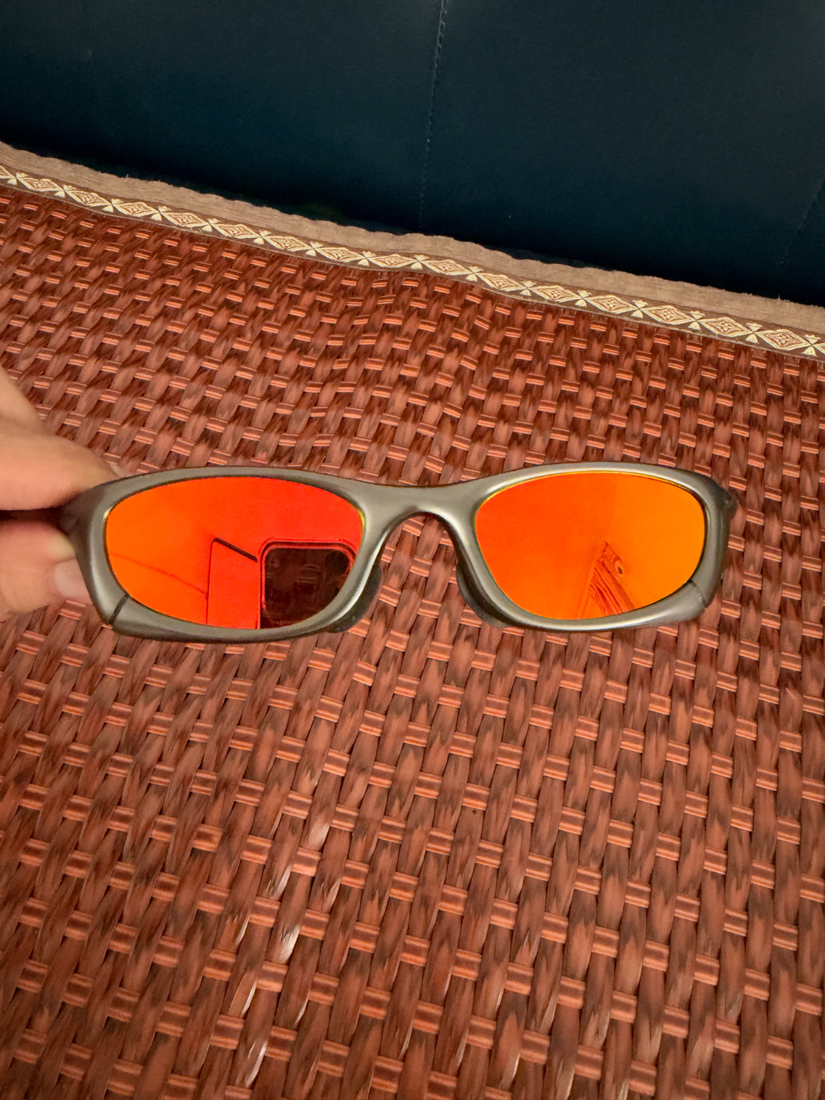 Retro Polarized Sunglasses Oakley Mag Four Grey Frame Red Lenses Retro Polarized Sunglasses Oakley Mag Four Grey Frame Red Lenses