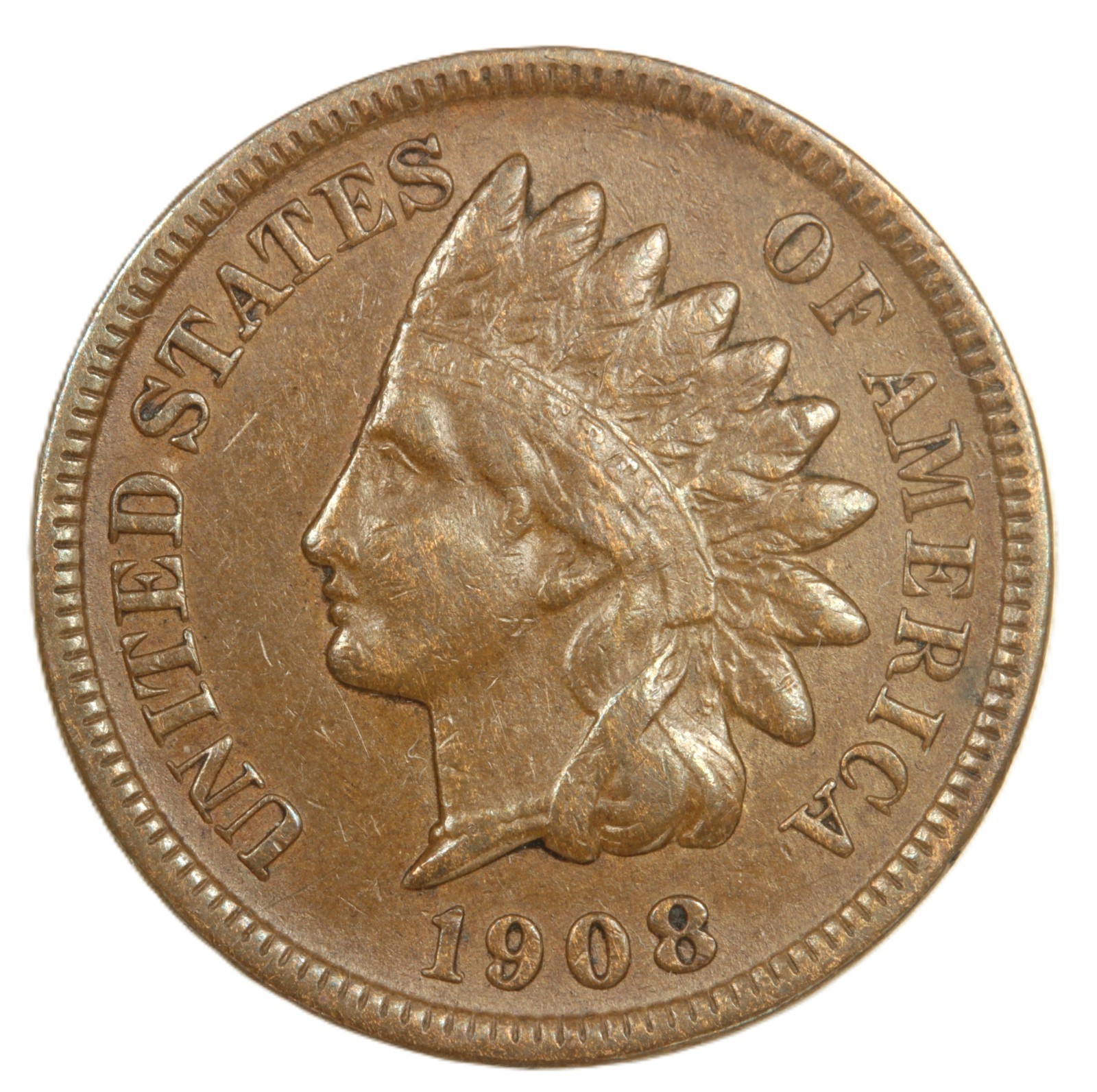 1908-S 1C BN Indian Cent- Key Date CHOICE VF / - SMH475 1908-S 1C BN Indian Cent- Key Date CHOICE VF / - SMH475