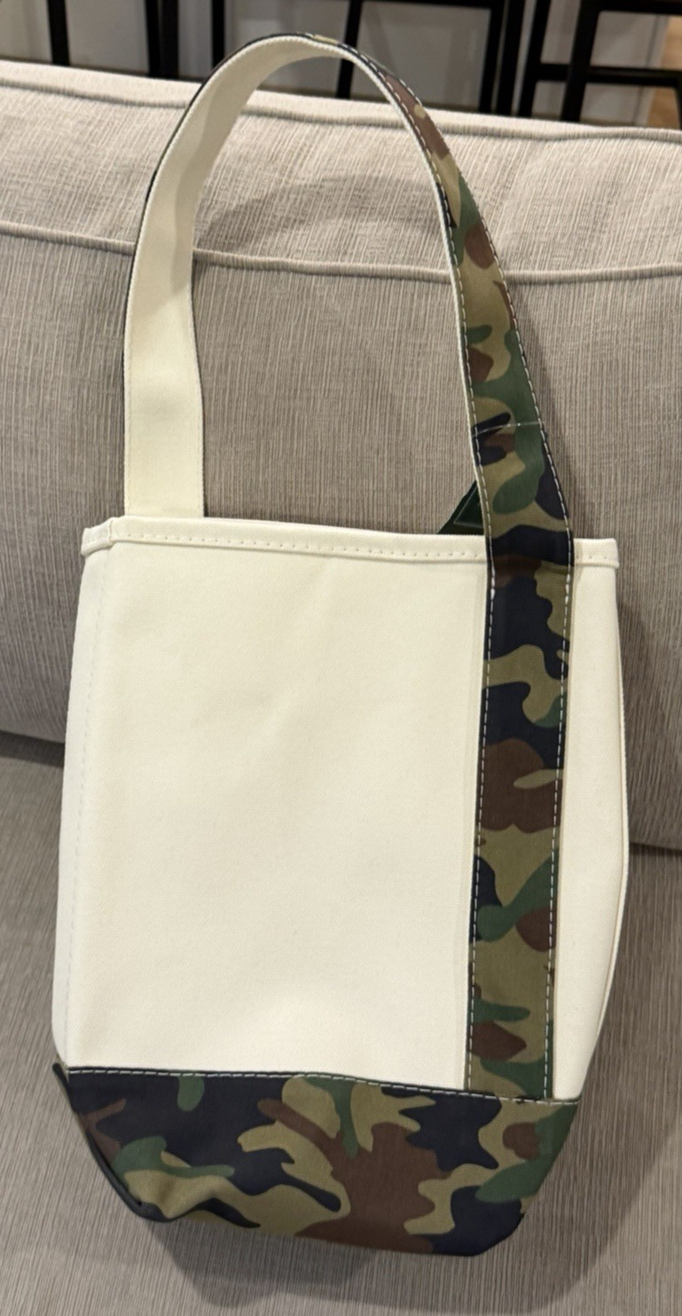 L.L.Bean Camo Stripe Japan International Collection Tote Bag Medium Canvas L.L.Bean Camo Stripe Japan International Collection Tote Bag Medium Canvas