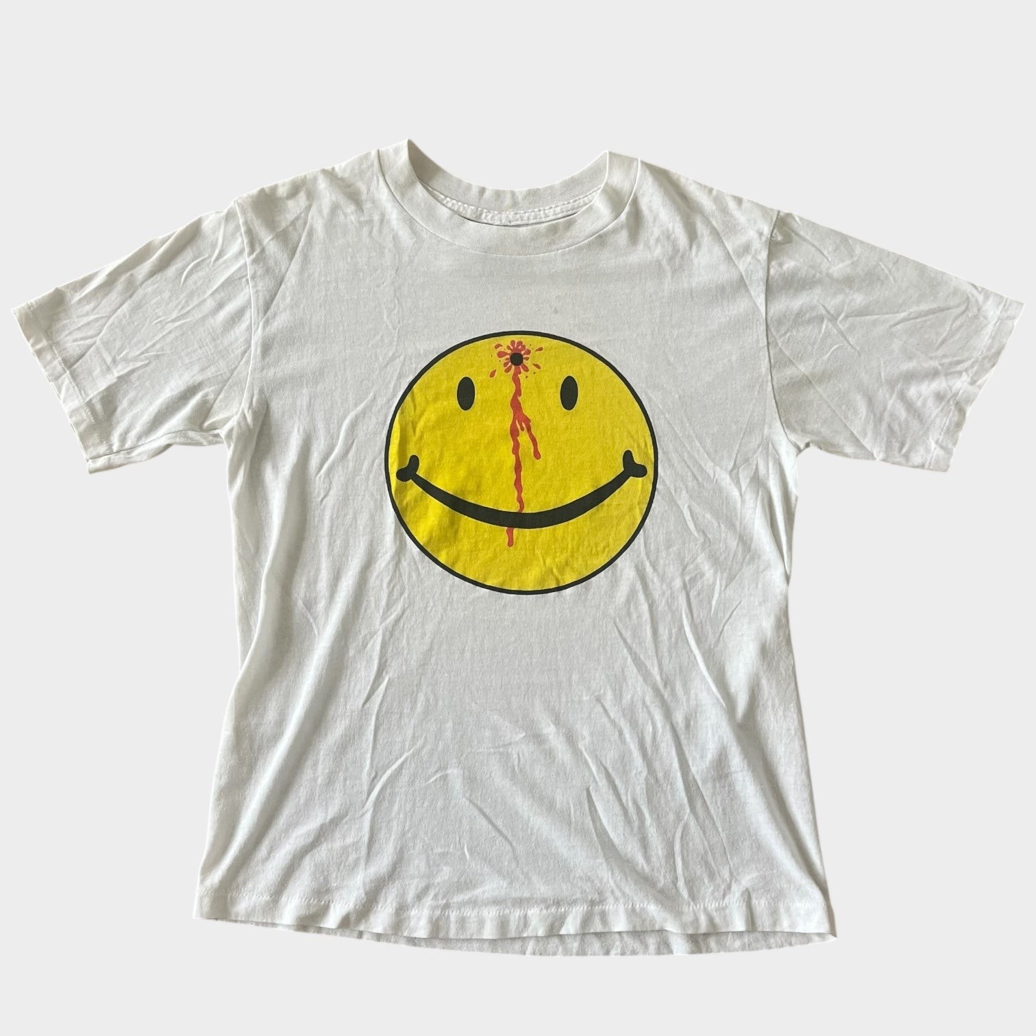 1980's Smiley Face Bullet Hole Vintage Tee Shirt S-5XL