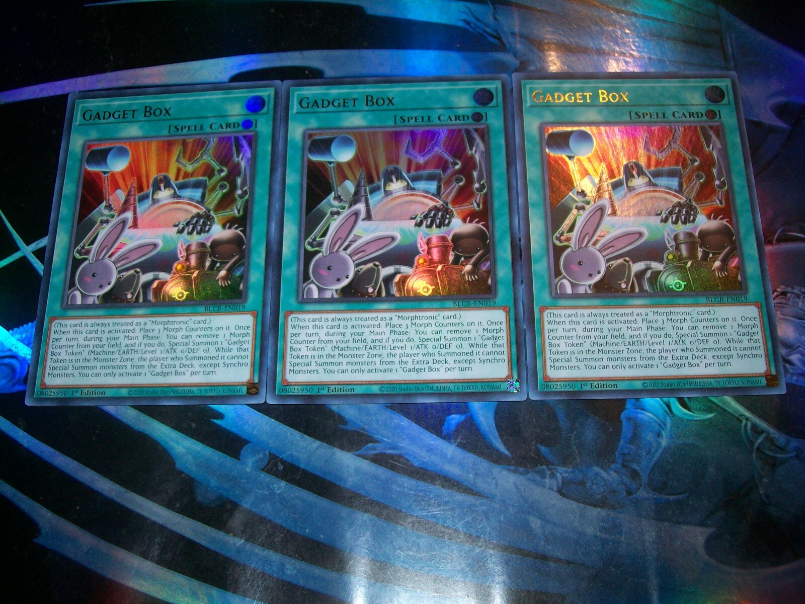 3x Gadget Box 1st Edition Ultra Rare BLCR-EN019 Yu-Gi-Oh 3x Gadget Box 1st Edition Ultra Rare BLCR-EN019 Yu-Gi-Oh