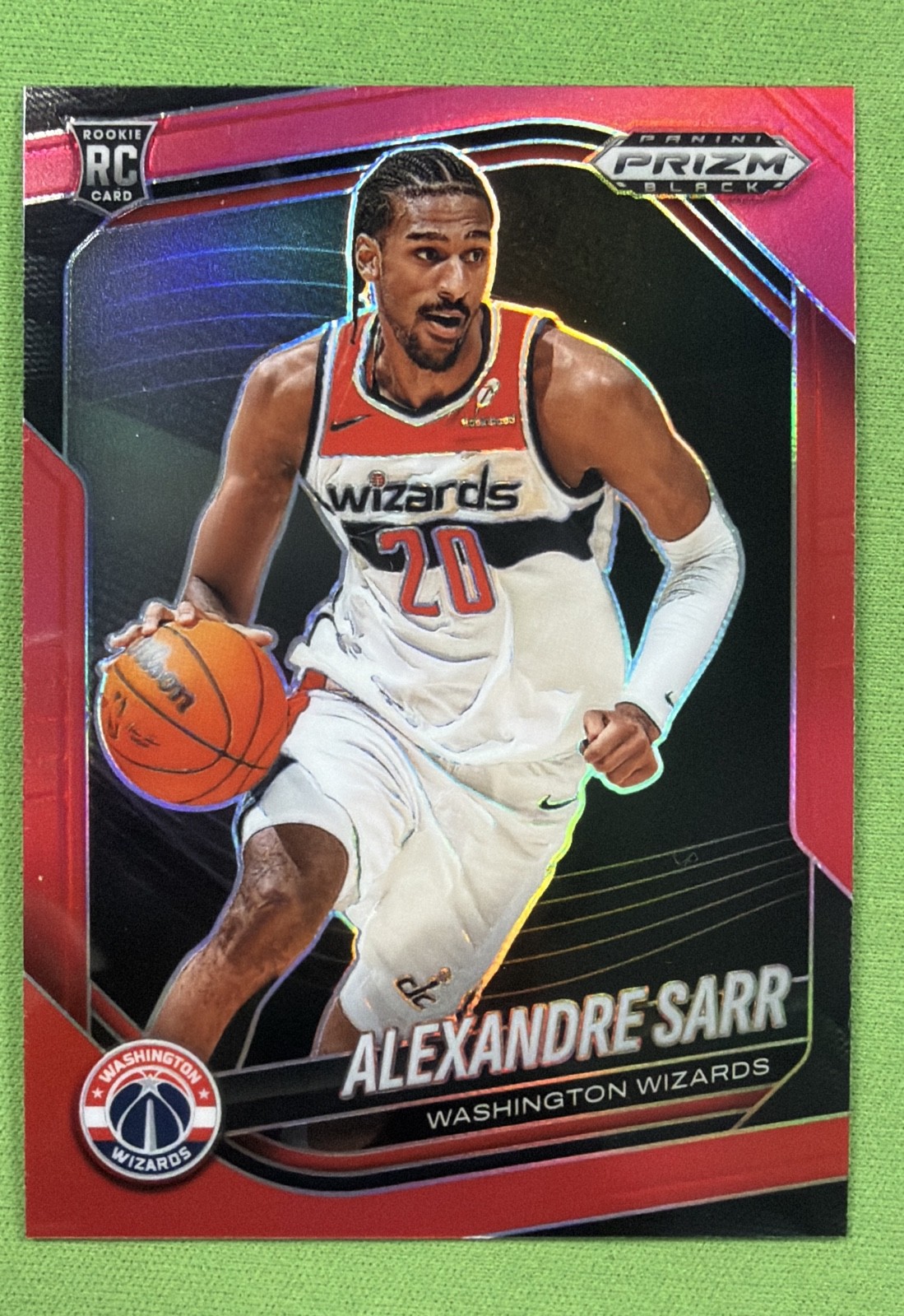 2024-25 Panini Prizm Black - Alexandre Sarr, Alexandre Sarr #46 Red Prizm /299 2024-25 Panini Prizm Black - Alexandre Sarr, Alexandre Sarr #46 Red Prizm /299