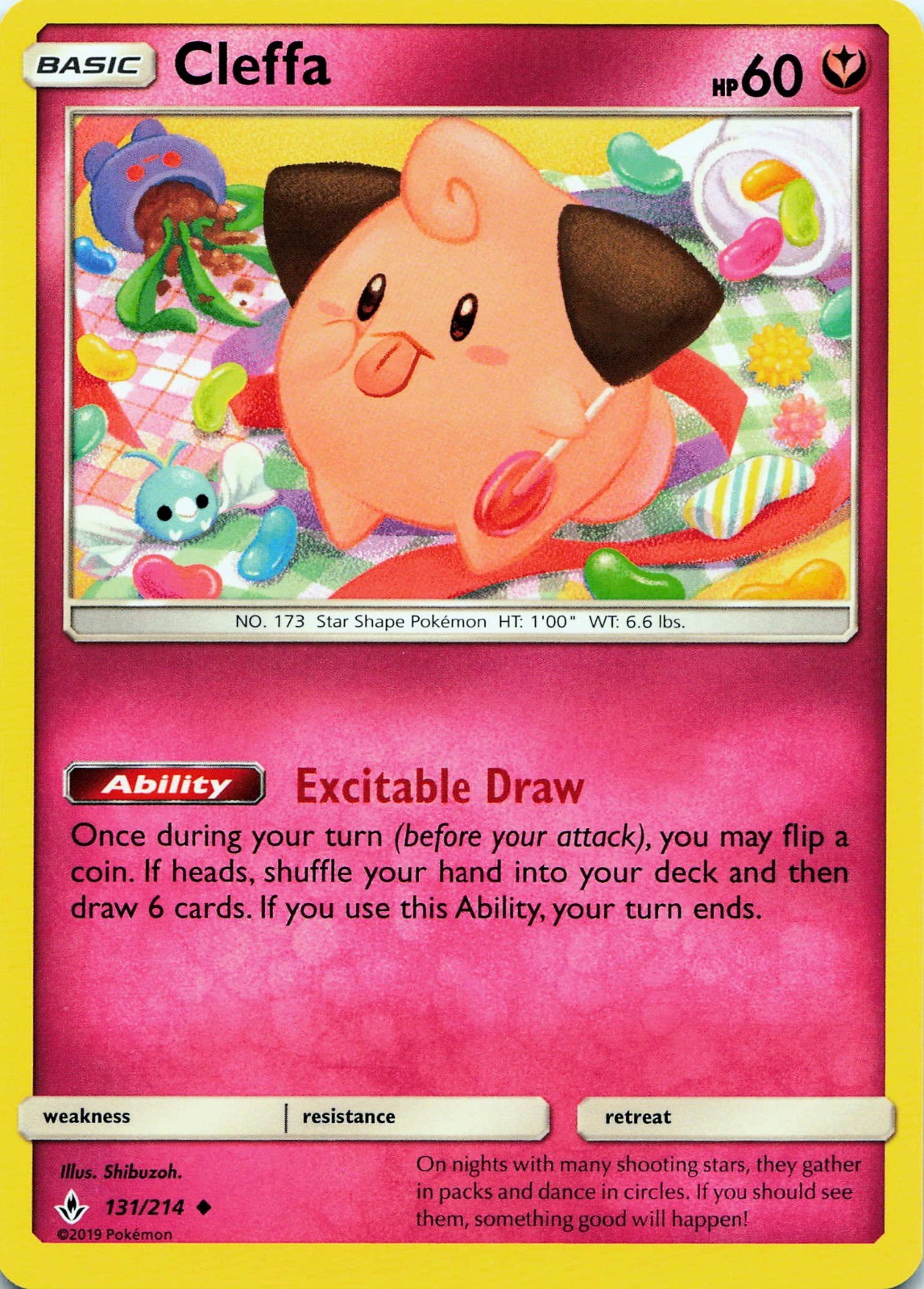 Pokémon TCG Cleffa #131/214 SM - Unbroken Bonds NM