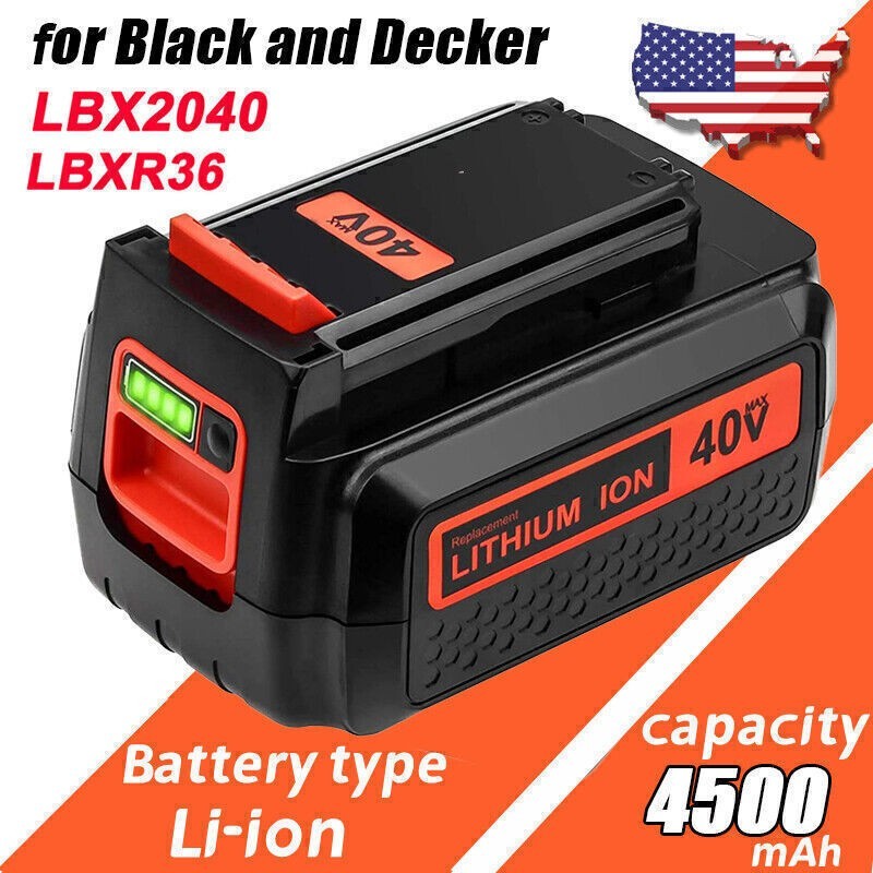 40 Volt for Black and Decker 40V 5.0Ah Max Lithium Battery LBX1540 LBXR36 LBX36